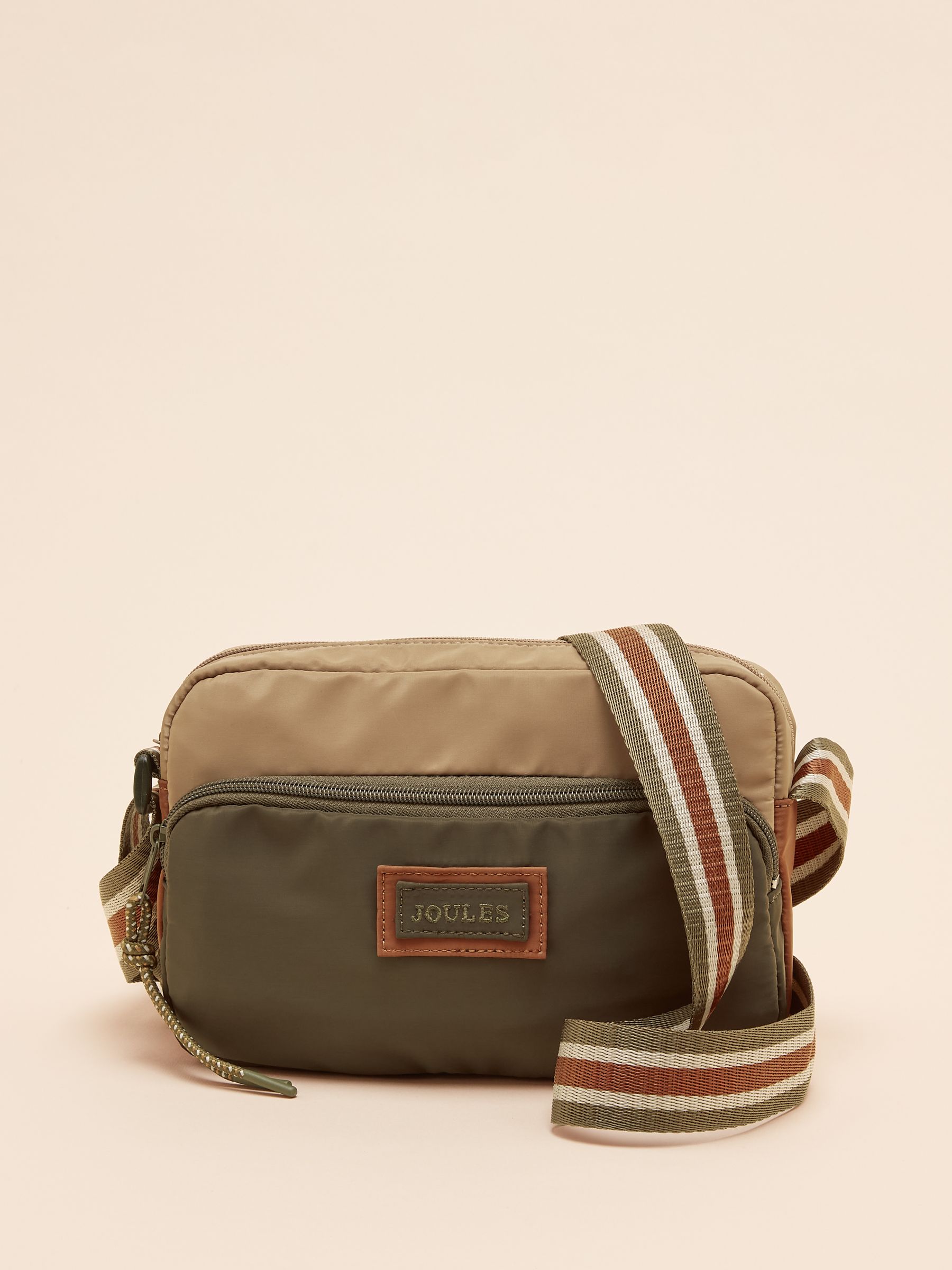 Marlow Neutral Nylon Cross Body Bag - Image 1 of 8