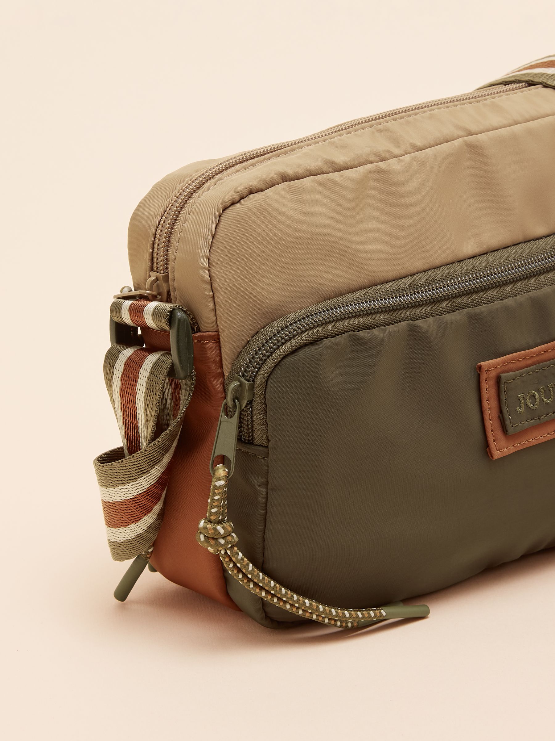 Marlow Neutral Nylon Cross Body Bag - Image 6 of 8