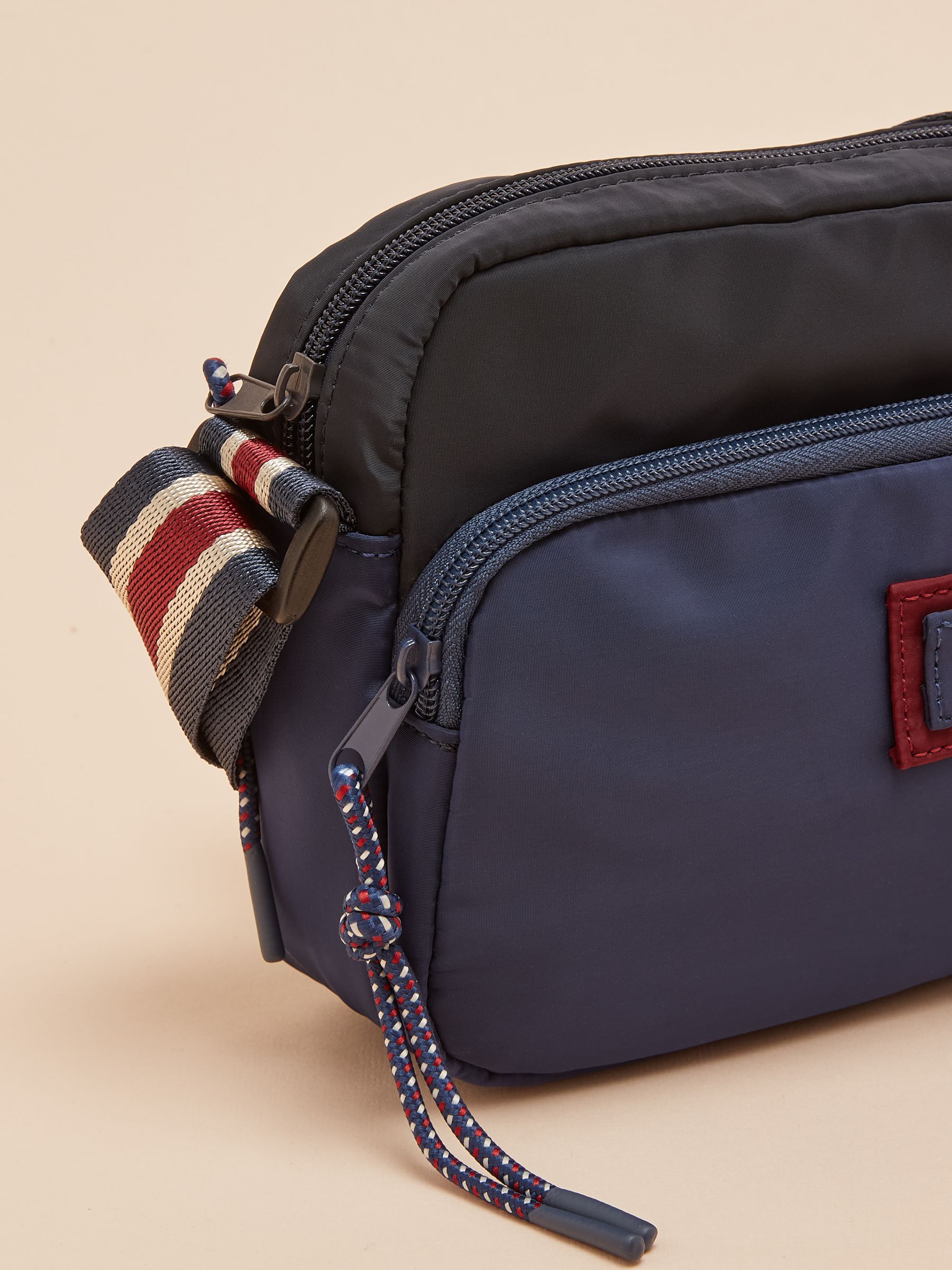 Marlow Navy Nylon Cross Body Bag - Image 6 of 8