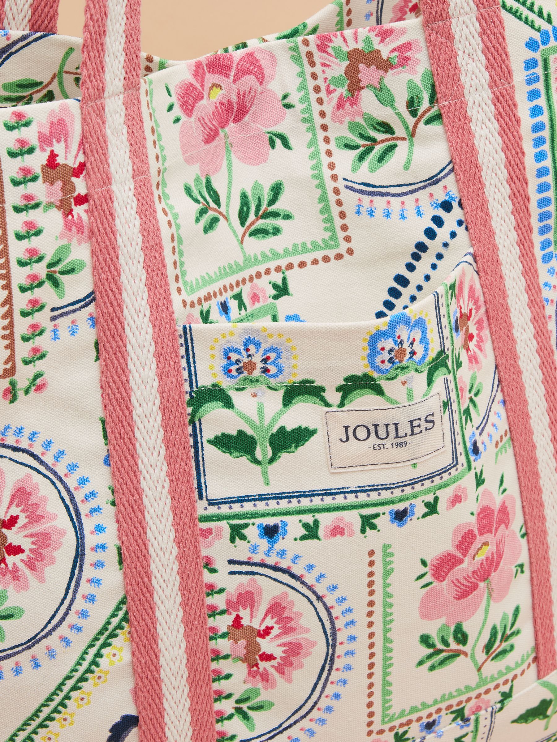 Promenade Floral Canvas Beach Bag - Image 6 of 7