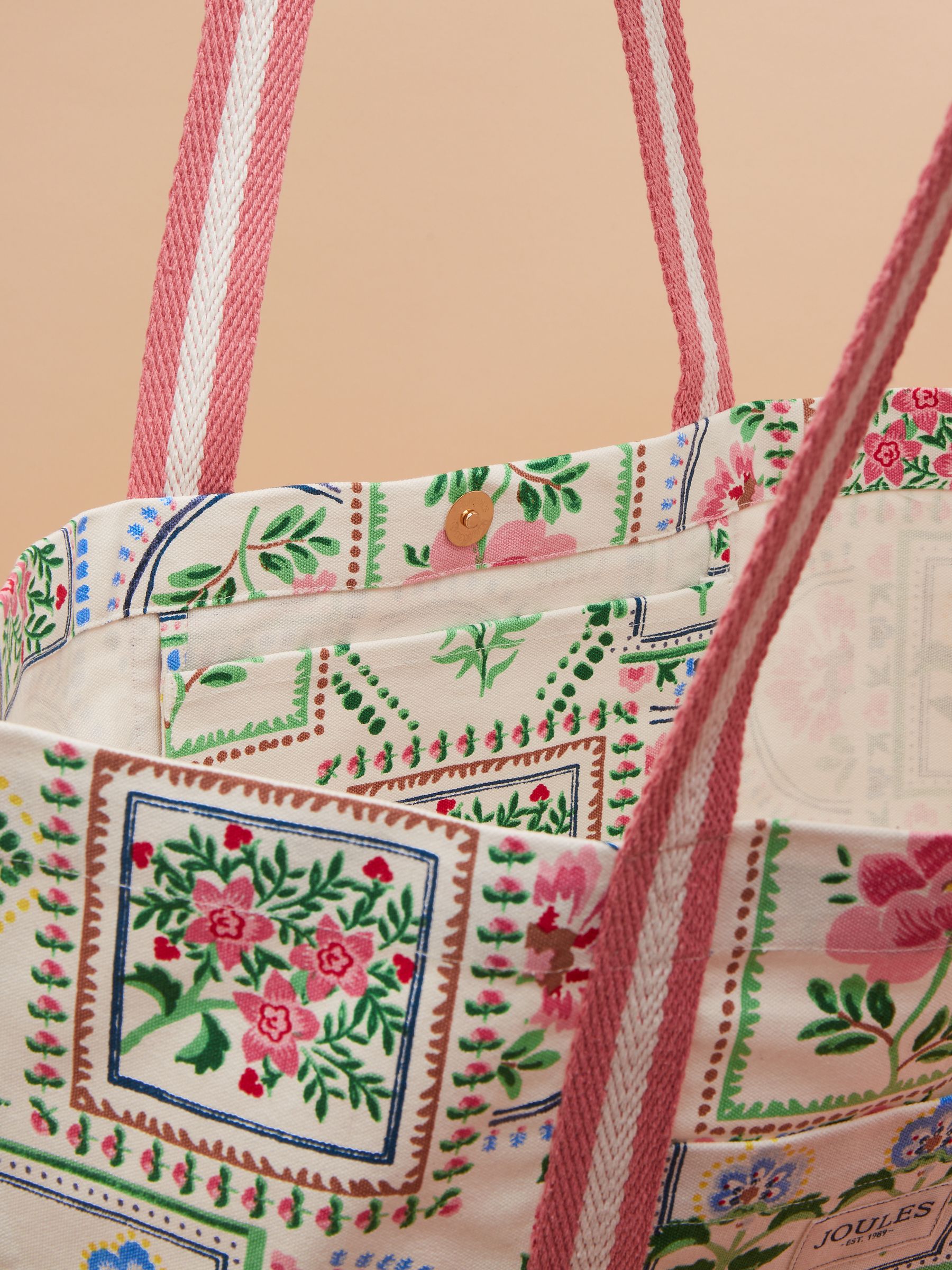 Promenade Floral Canvas Beach Bag - Image 7 of 7