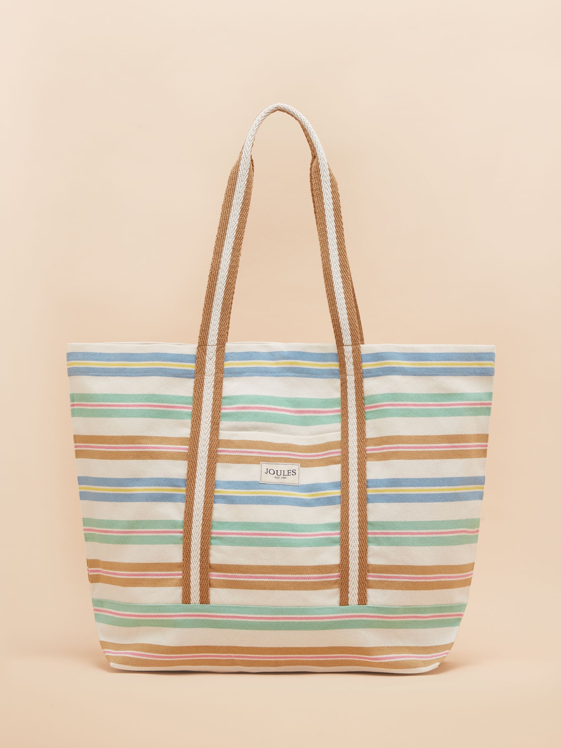 Promenade Stripe Canvas Beach Bag - Image 1 of 7