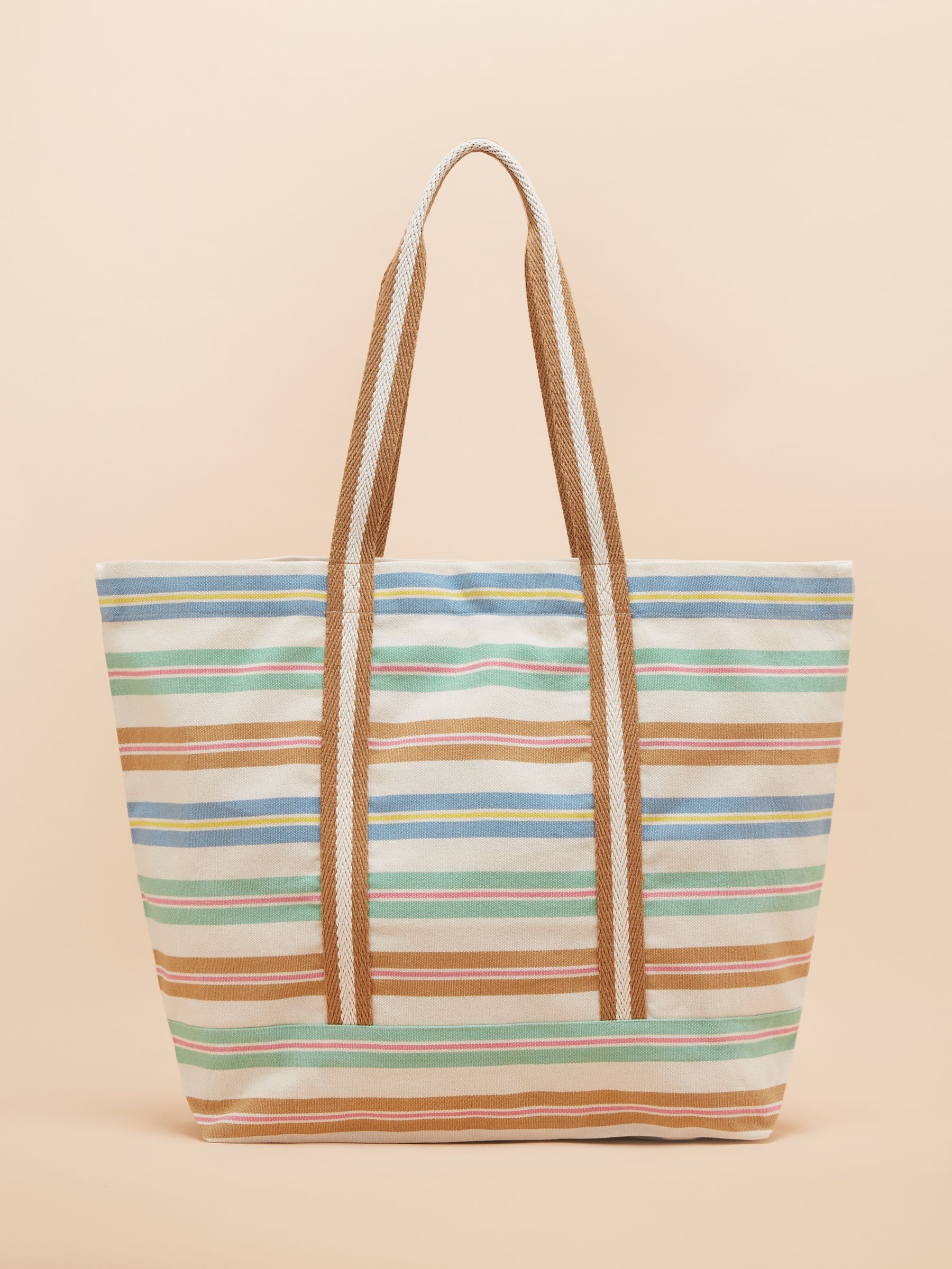 Promenade Stripe Canvas Beach Bag - Image 5 of 7
