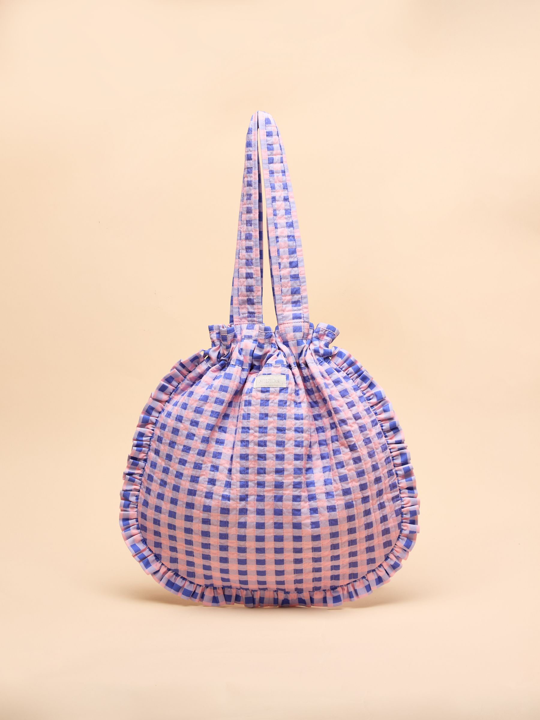 Nella Pink/Lilac Cotton Frill Tote Bag - Image 3 of 9