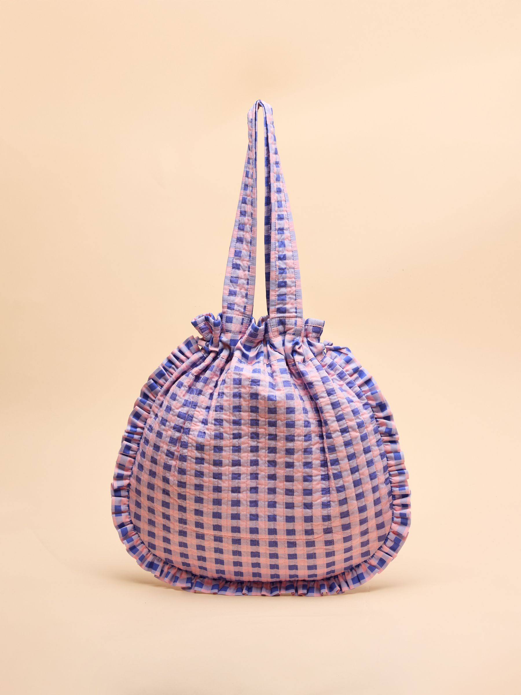 Nella Pink/Lilac Cotton Frill Tote Bag - Image 4 of 9