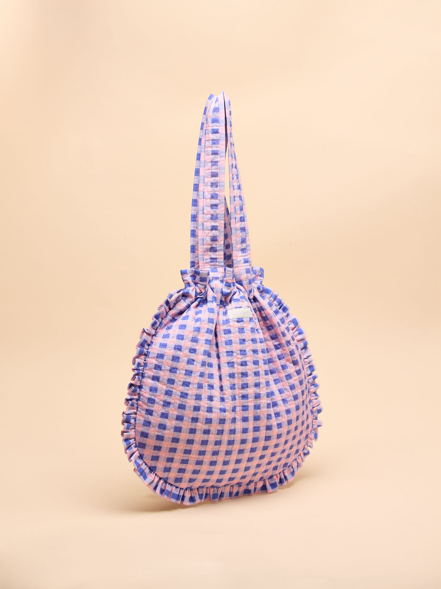 Nella Pink/Lilac Cotton Frill Tote Bag - Image 5 of 9