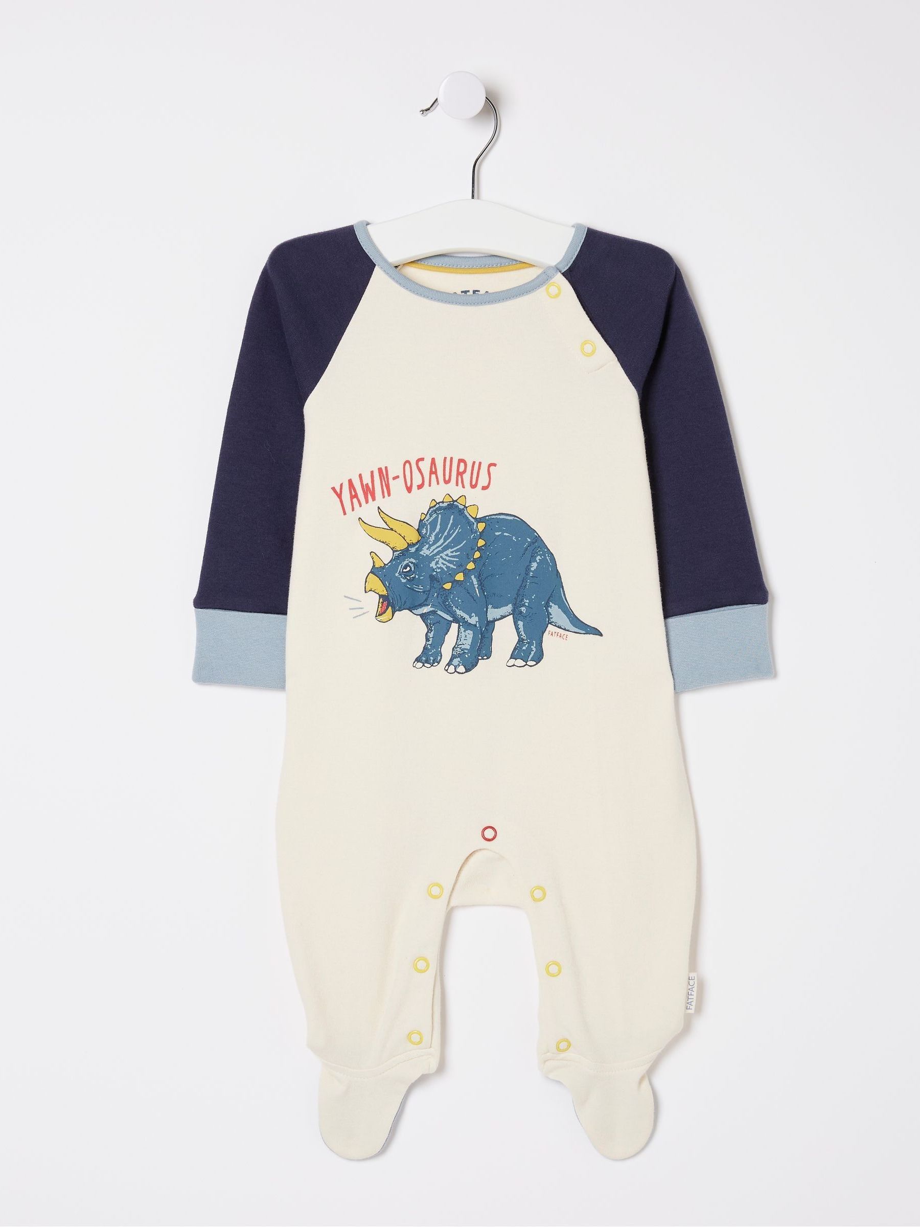 White Dinosaur Graphic Sleepsuit - Image 1 of 1