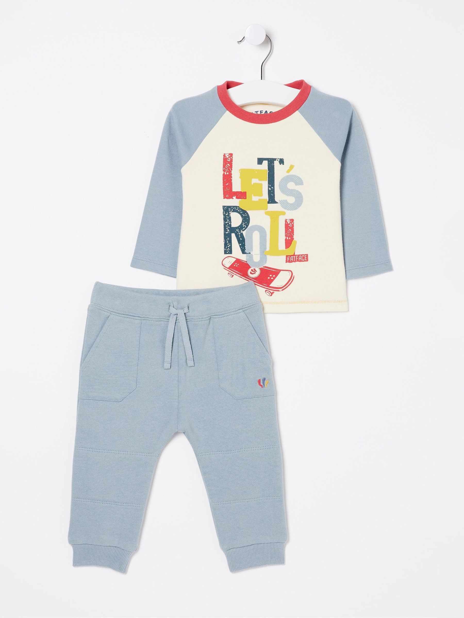 Lets Blue Roll Sweat Top And Leggings Set - Image 2 of 2