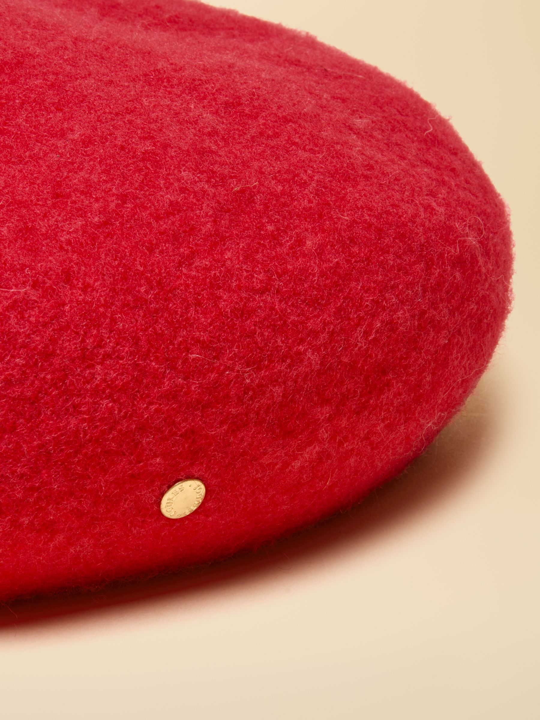 Amelie Red Adjustable Wool Beret Hat - Image 5 of 6
