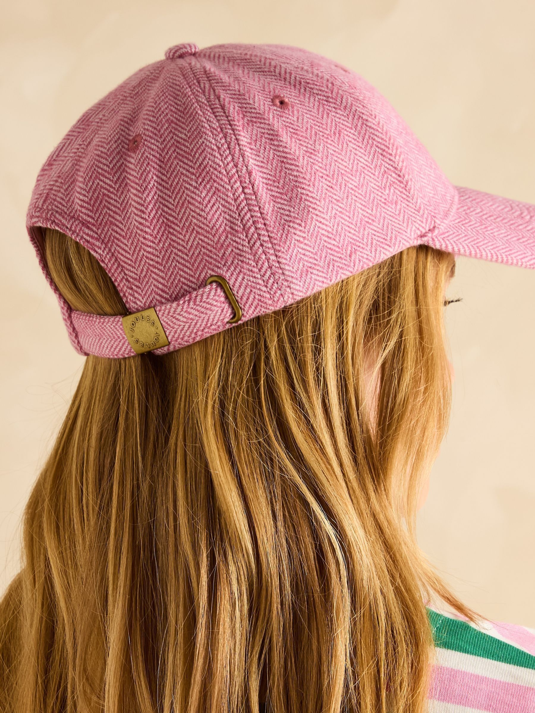 Daley Pink Herringbone Cap - Image 3 of 7
