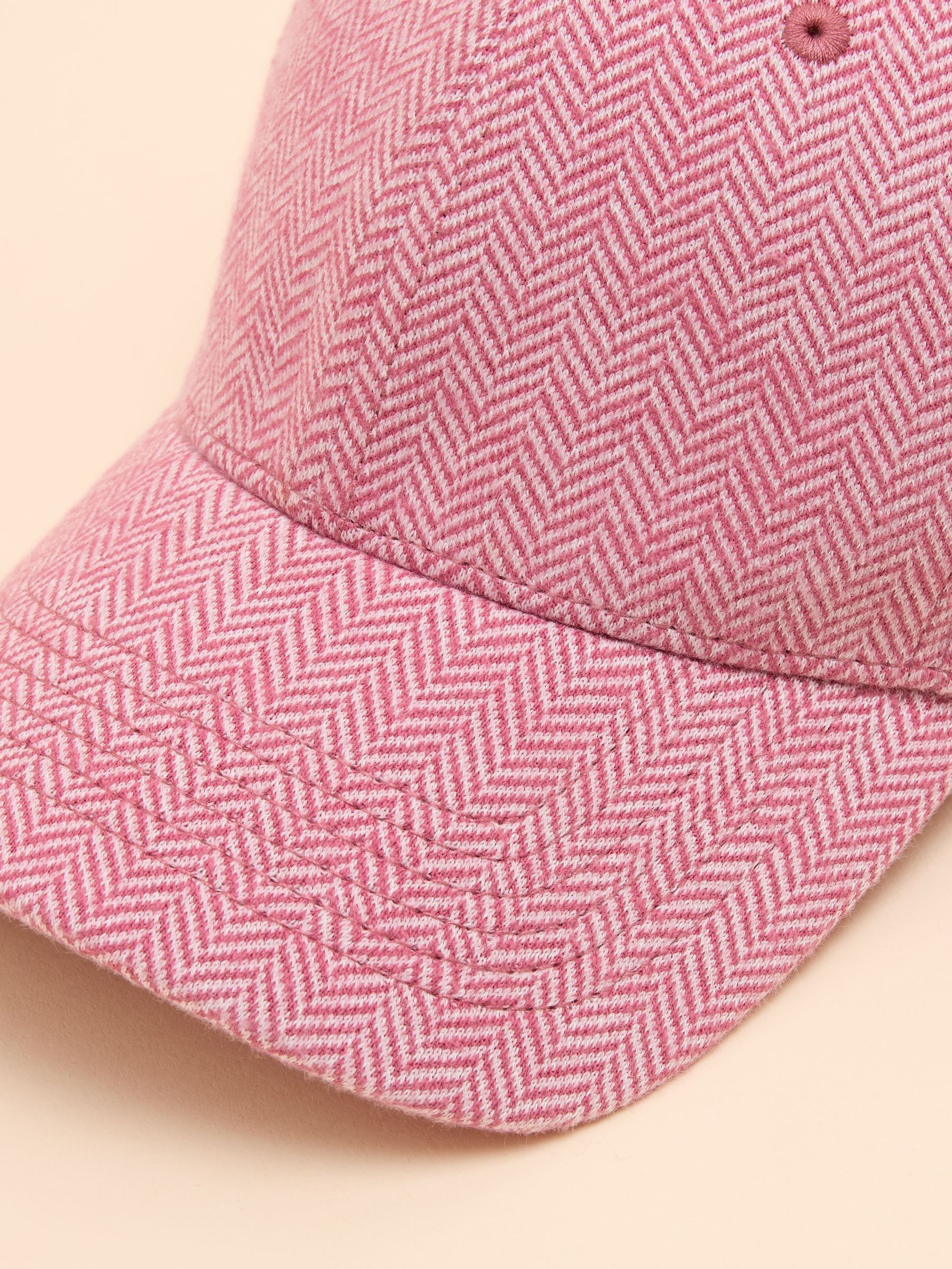 Daley Pink Herringbone Cap - Image 6 of 7