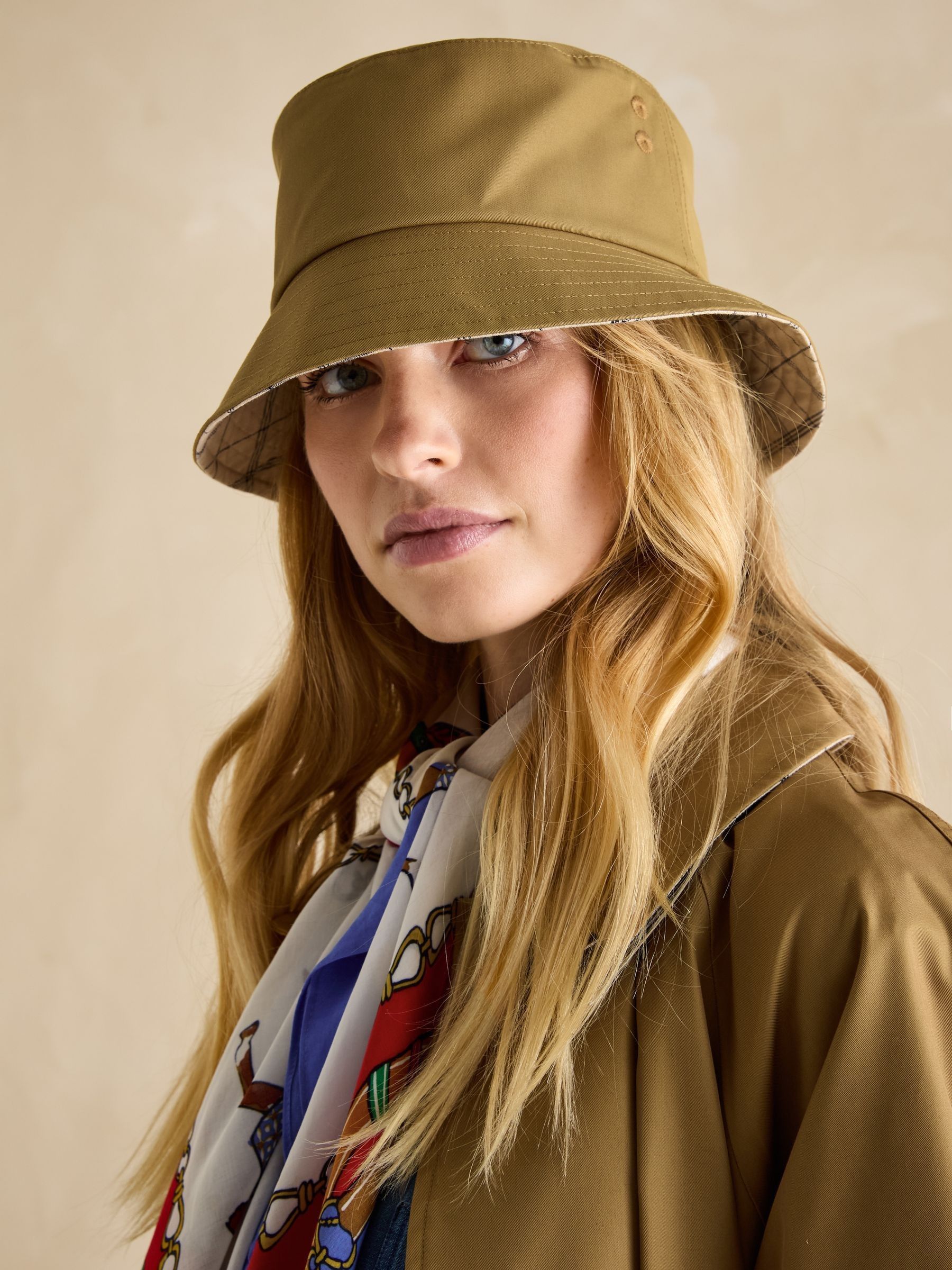 Thurlow Tan Brown Adjustable Waterproof Bucket Hat - Image 1 of 6