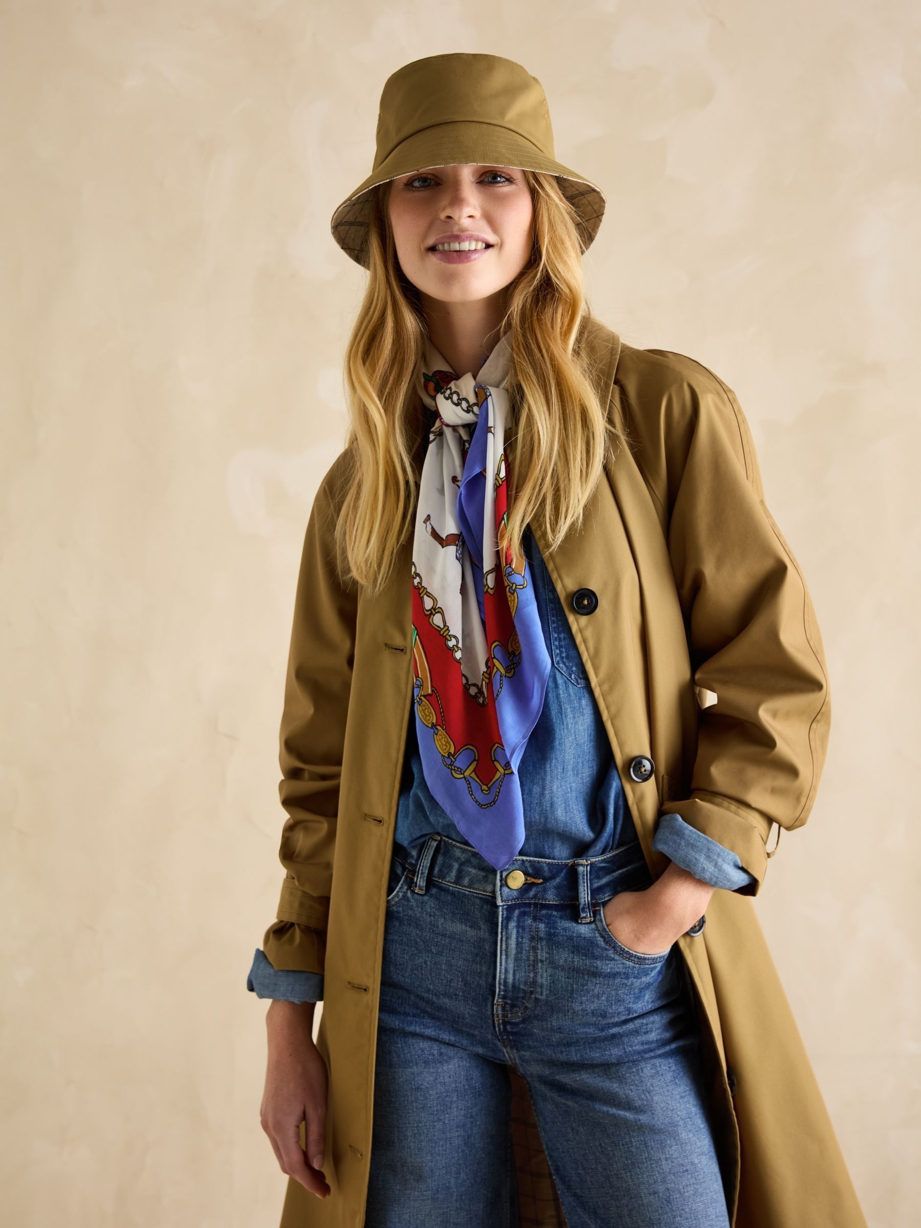 Thurlow Tan Brown Adjustable Waterproof Bucket Hat - Image 4 of 6