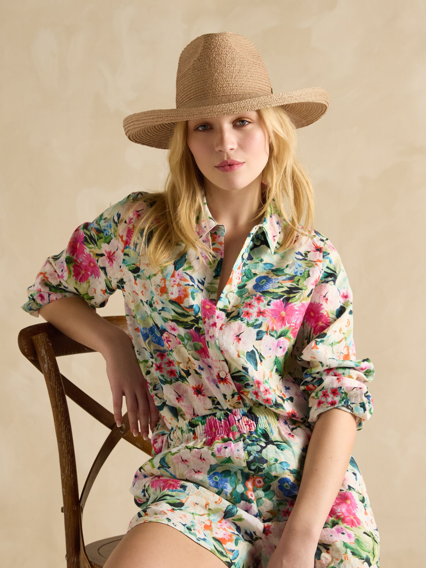 Siesta Neutral Straw Hat - Image 4 of 10