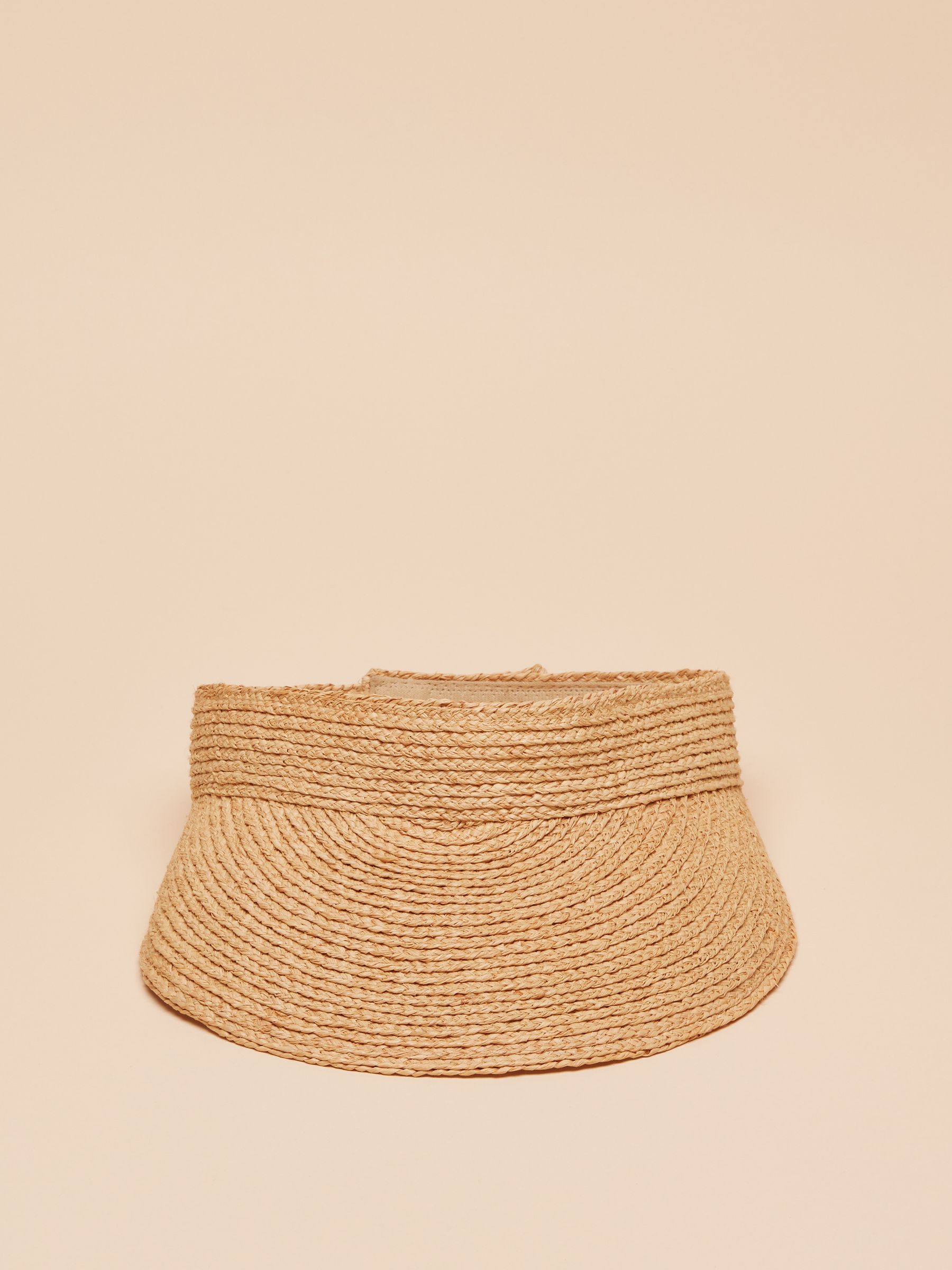 Sunray Neutral Packable Adjustable Raffia Visor - Image 5 of 8