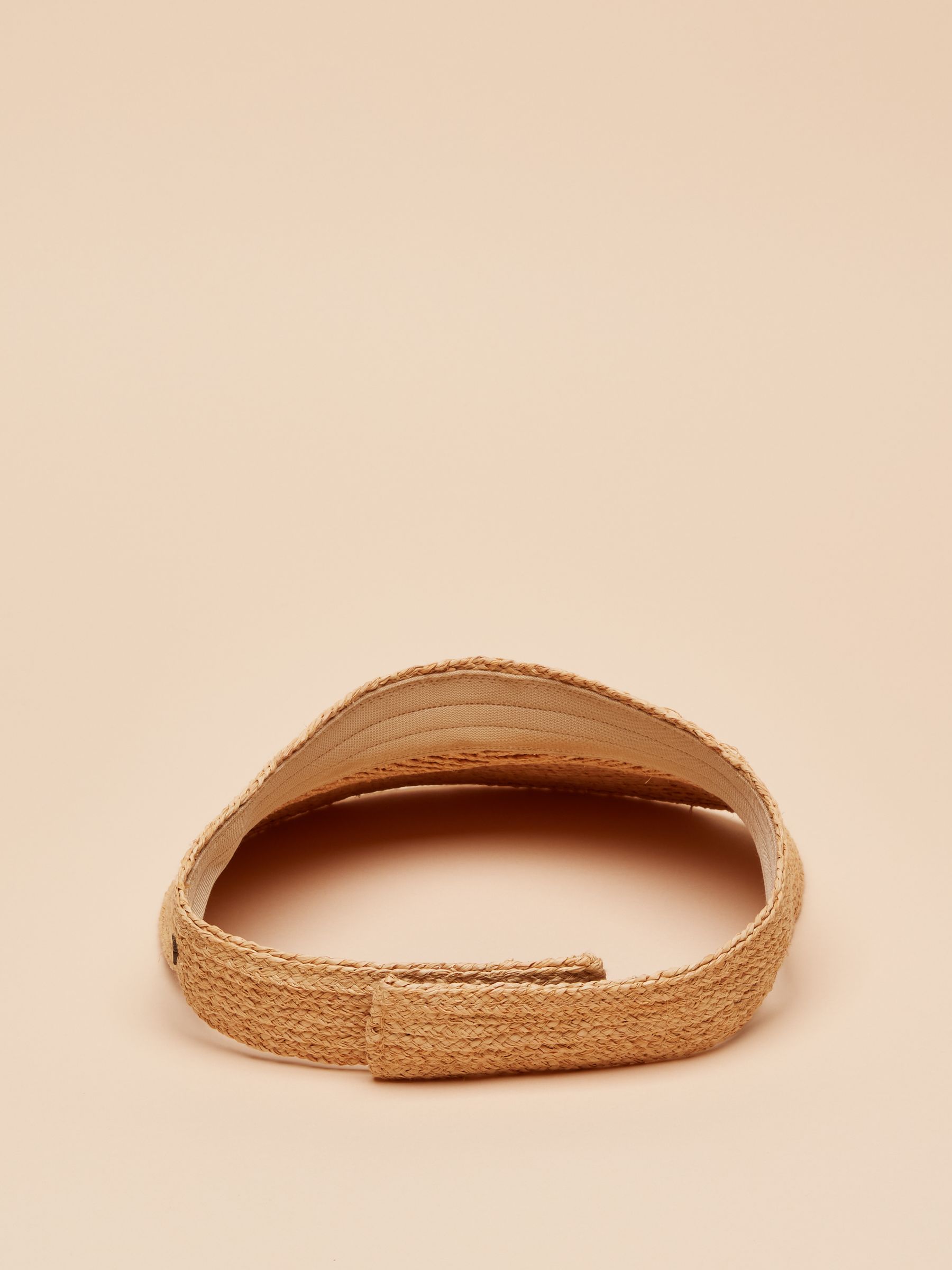 Sunray Neutral Packable Adjustable Raffia Visor - Image 6 of 8