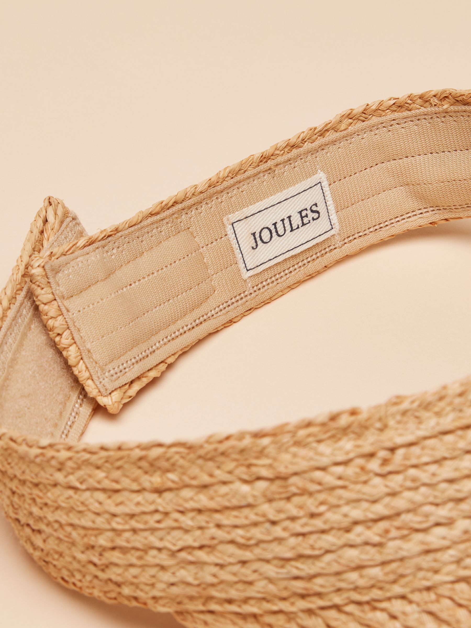 Sunray Neutral Packable Adjustable Raffia Visor - Image 7 of 8