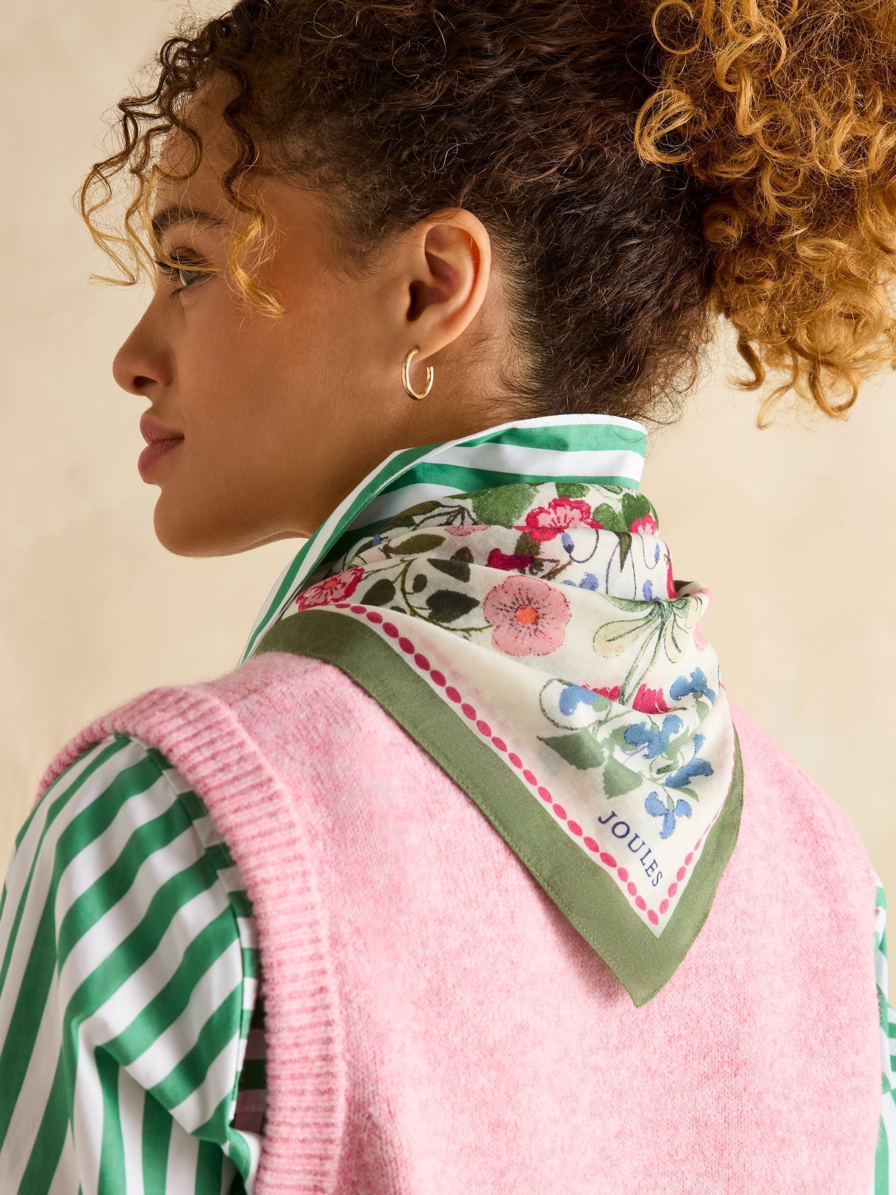 Kensington Cream Cotton Scarf - Image 2 of 4