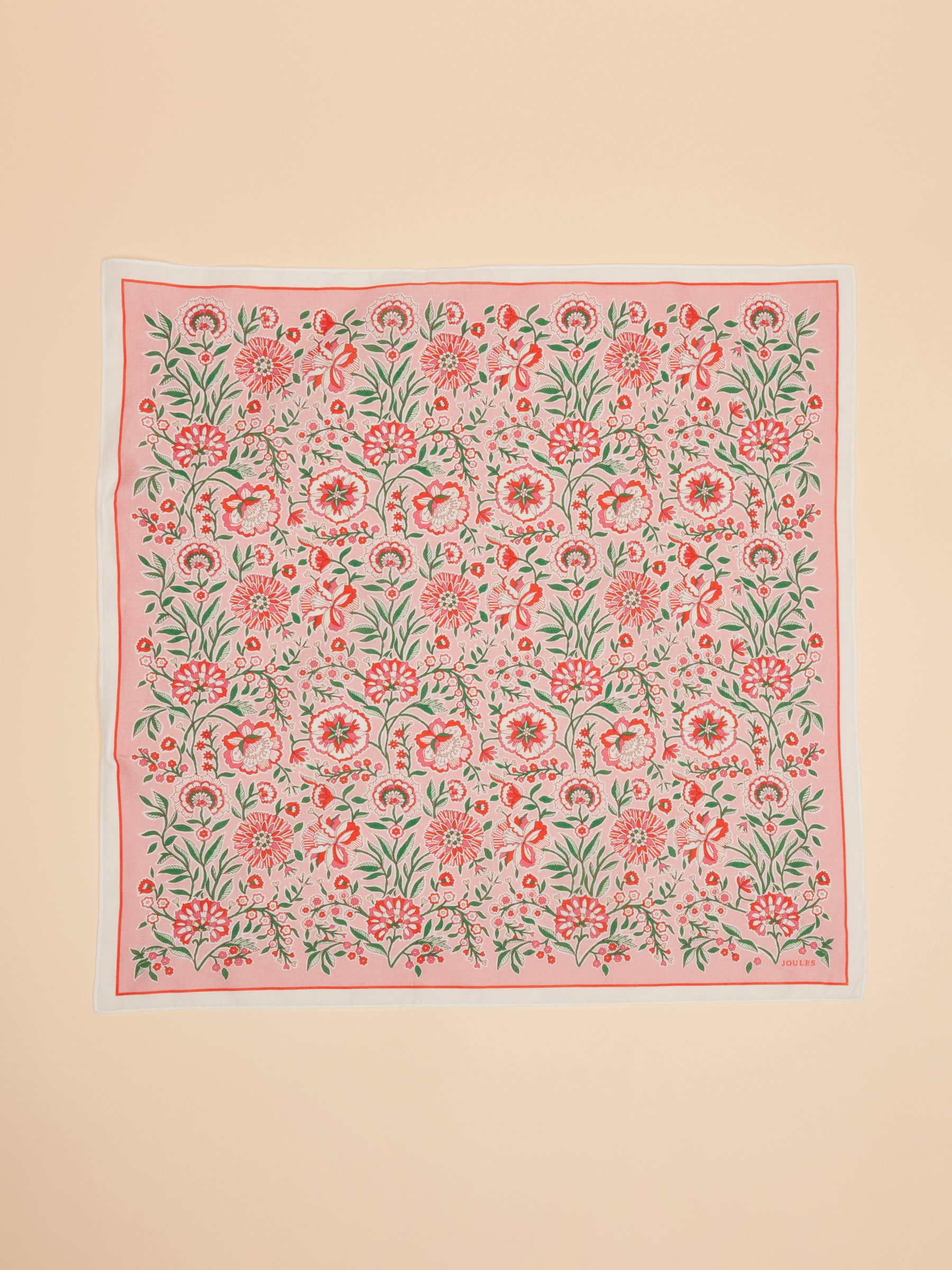 Kensington Pink/Orange Cotton Scarf - Image 3 of 5