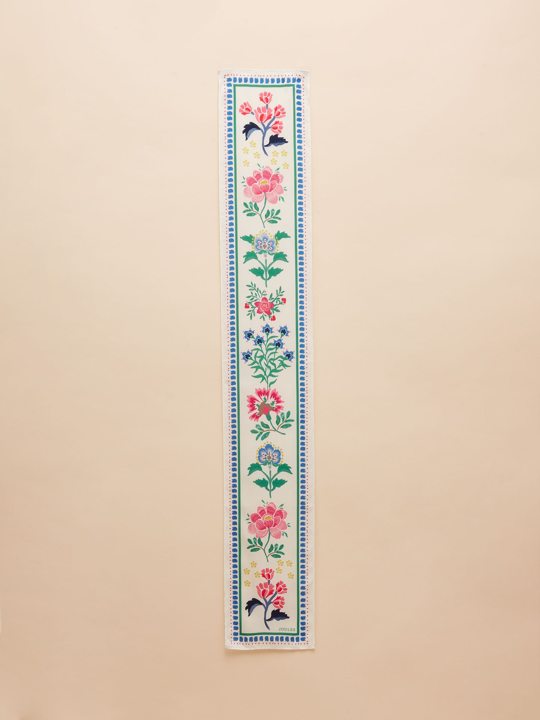 Highgrove Pink/Cream Skinny Printed Scarf - Image 3 of 5