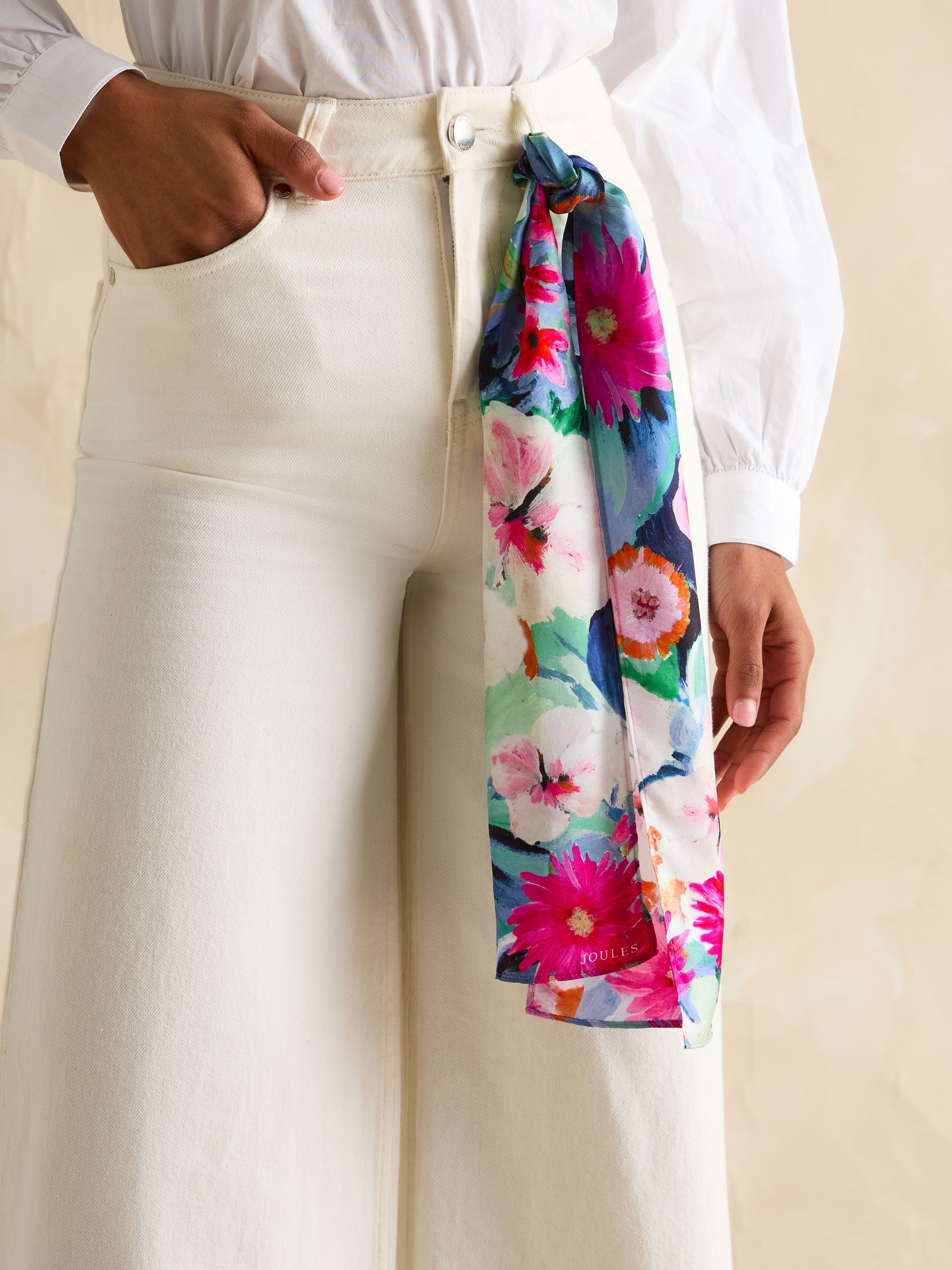 Highgrove Floral Skinny Printed Scarf - Image 2 of 5