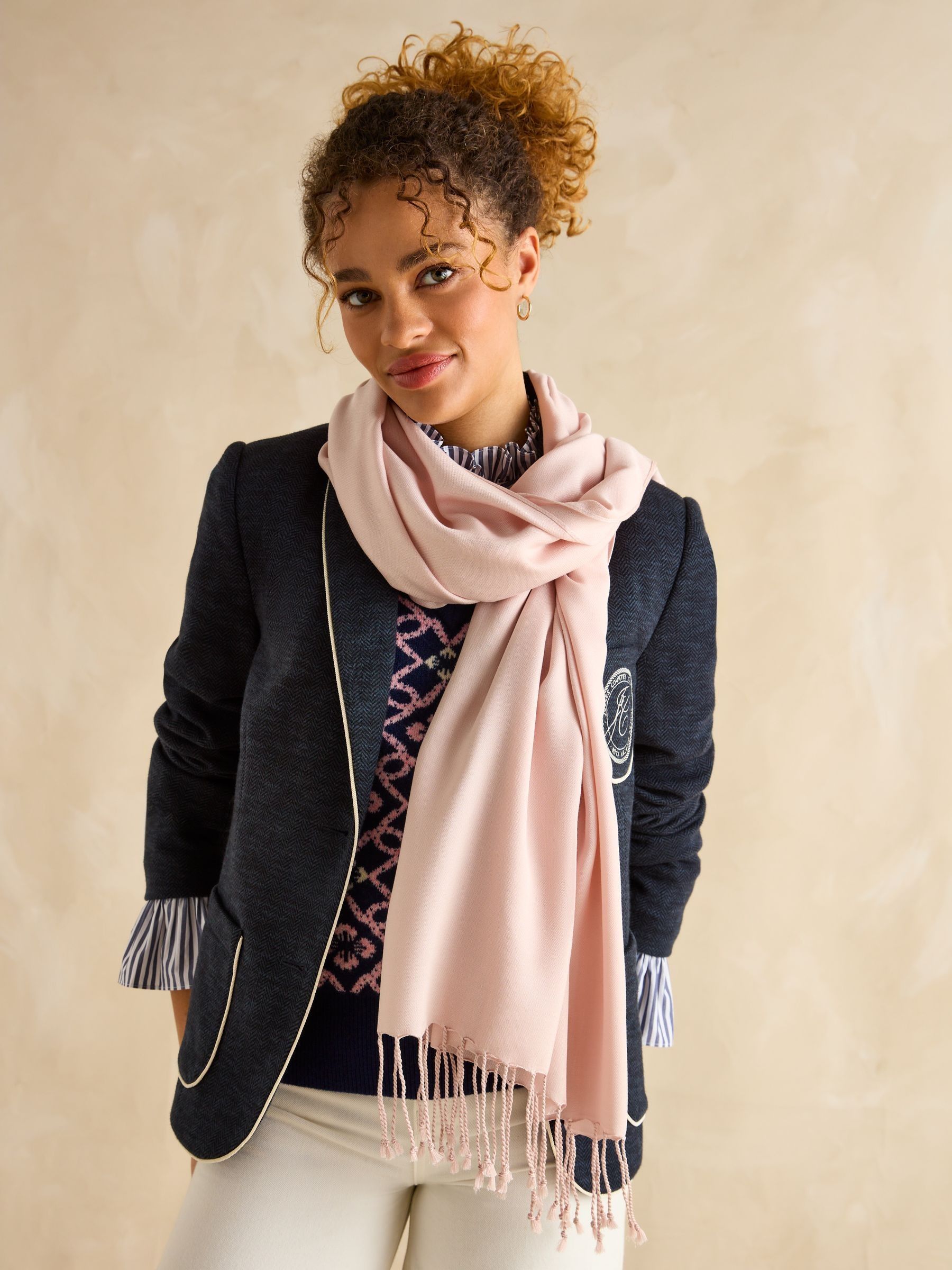 Ascot Pink Pashmina Scarf - Image 1 of 5