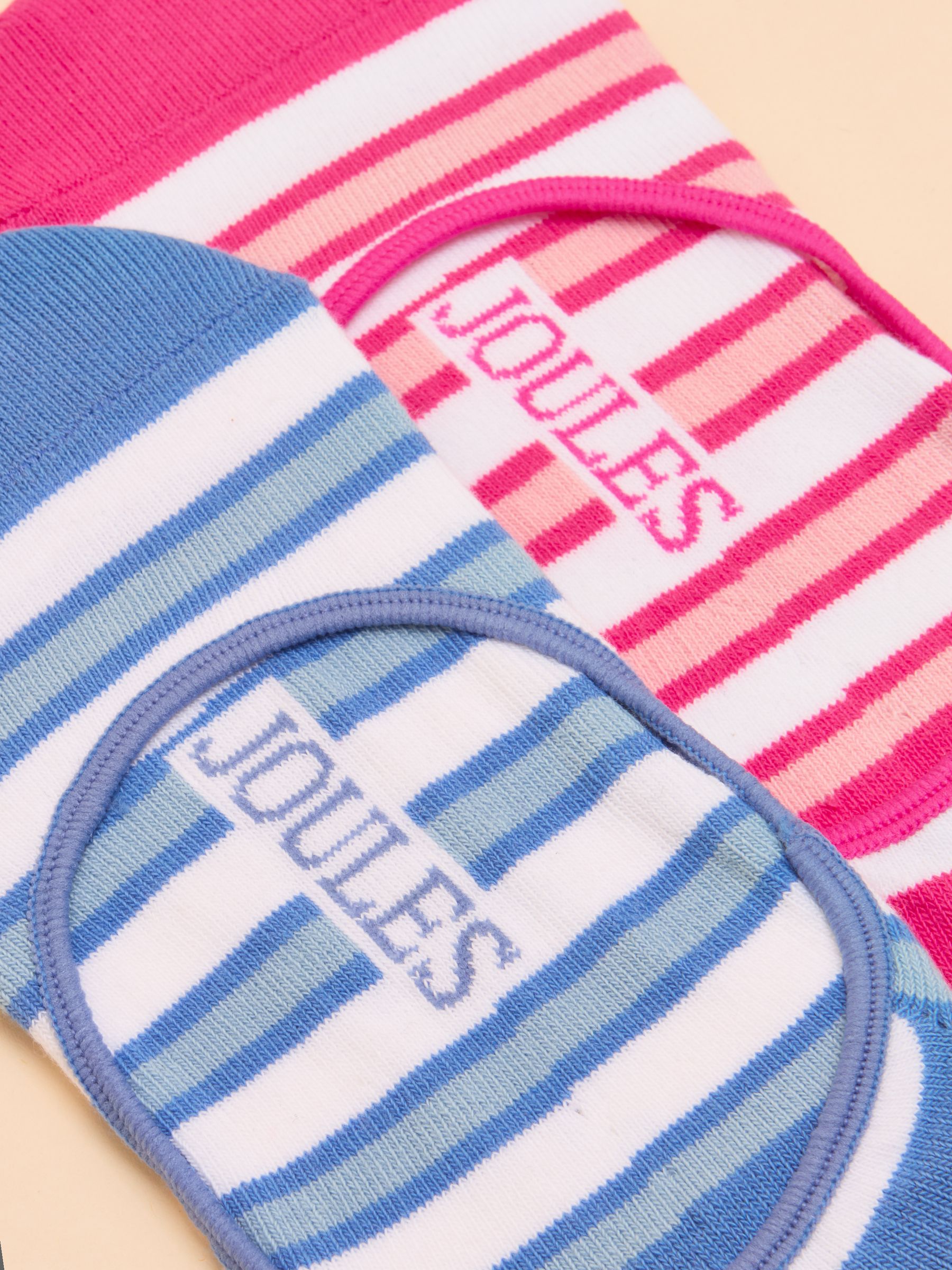 Bessie Pink/Blue Pack of Two Invisible Socks - Image 2 of 3