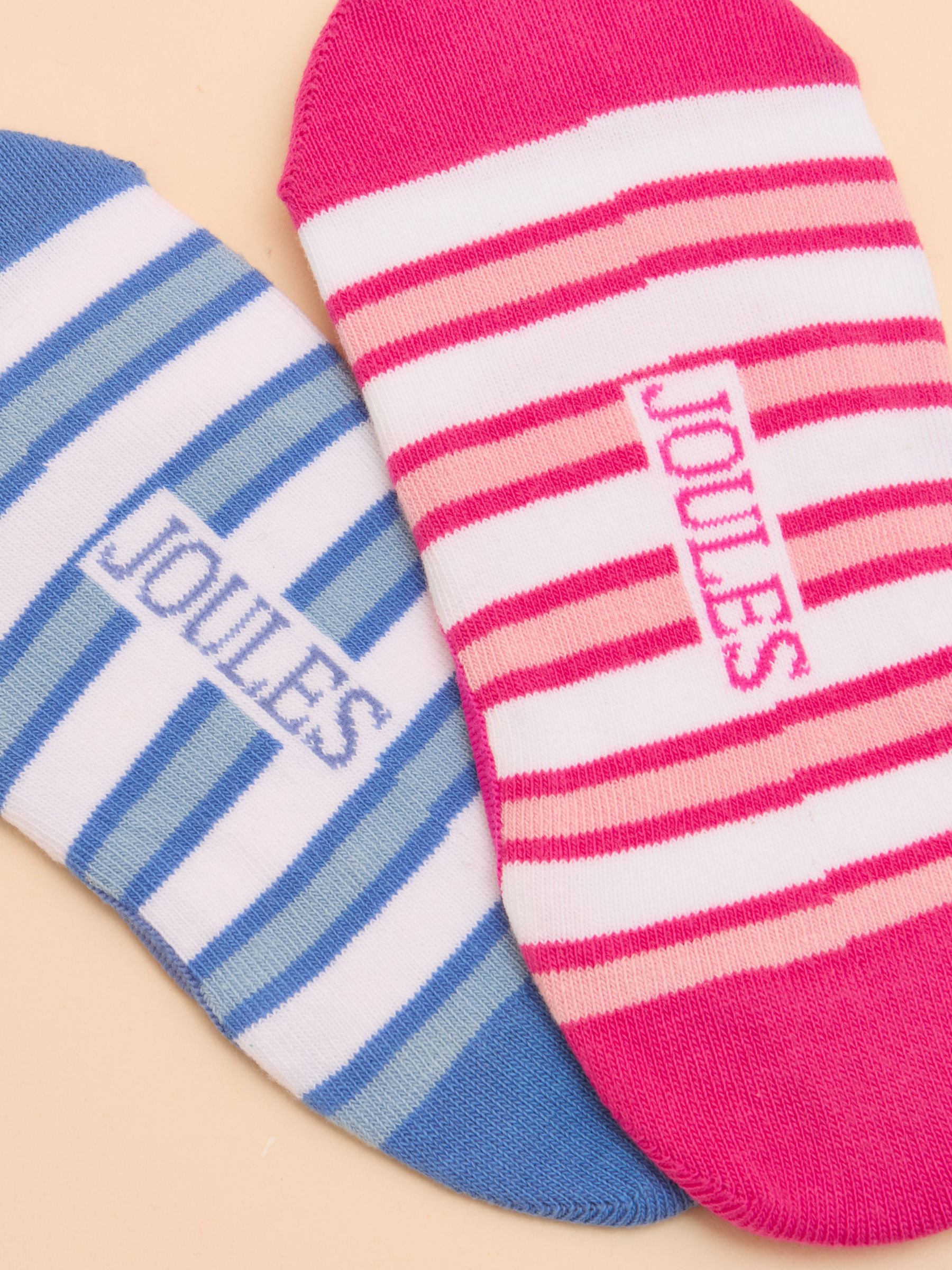Bessie Pink/Blue Pack of Two Invisible Socks - Image 3 of 3