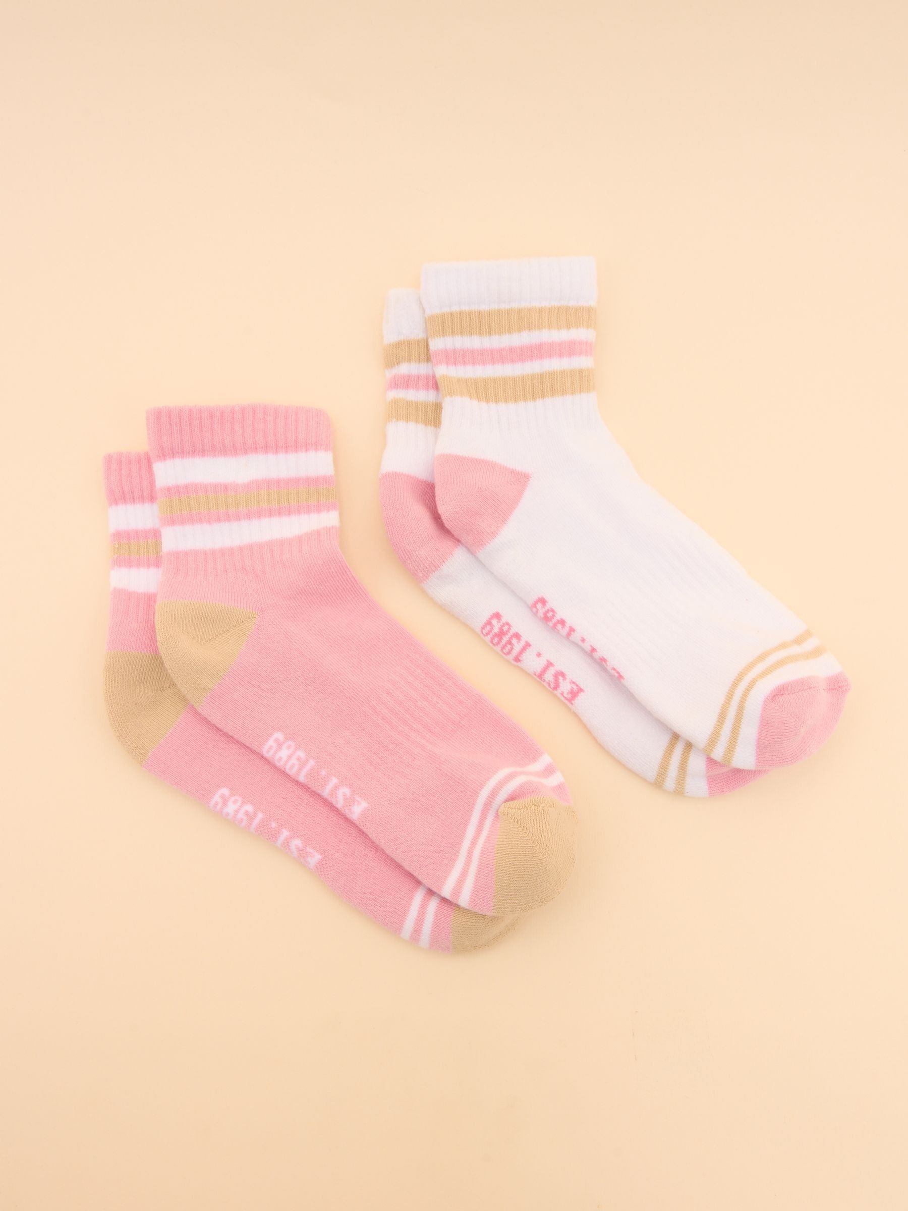 Women's Volley Pink Pack of Two Tennis Socks - Image 1 of 3