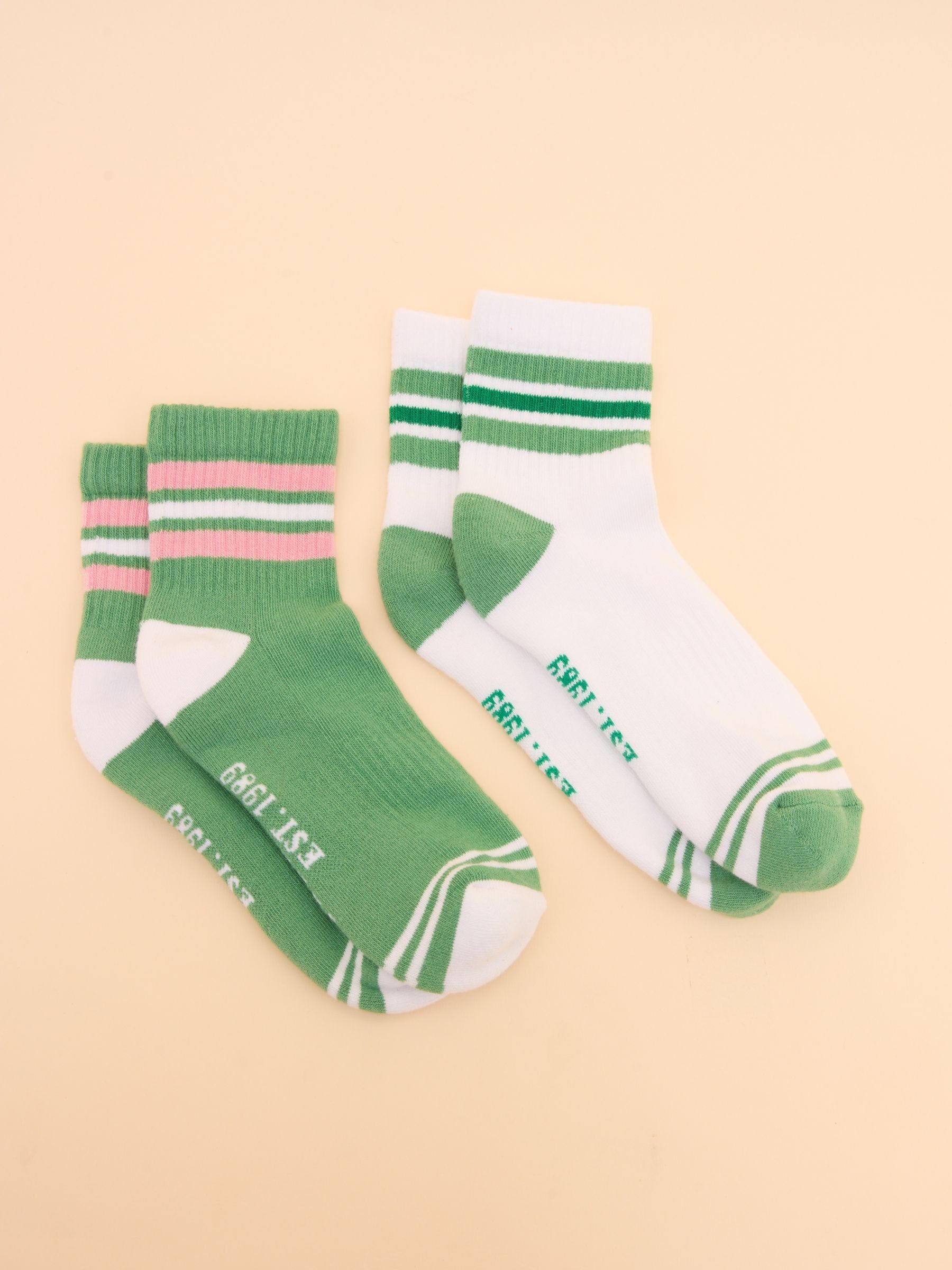 Women's Volley Green Pack of Two Tennis Socks - Image 1 of 3