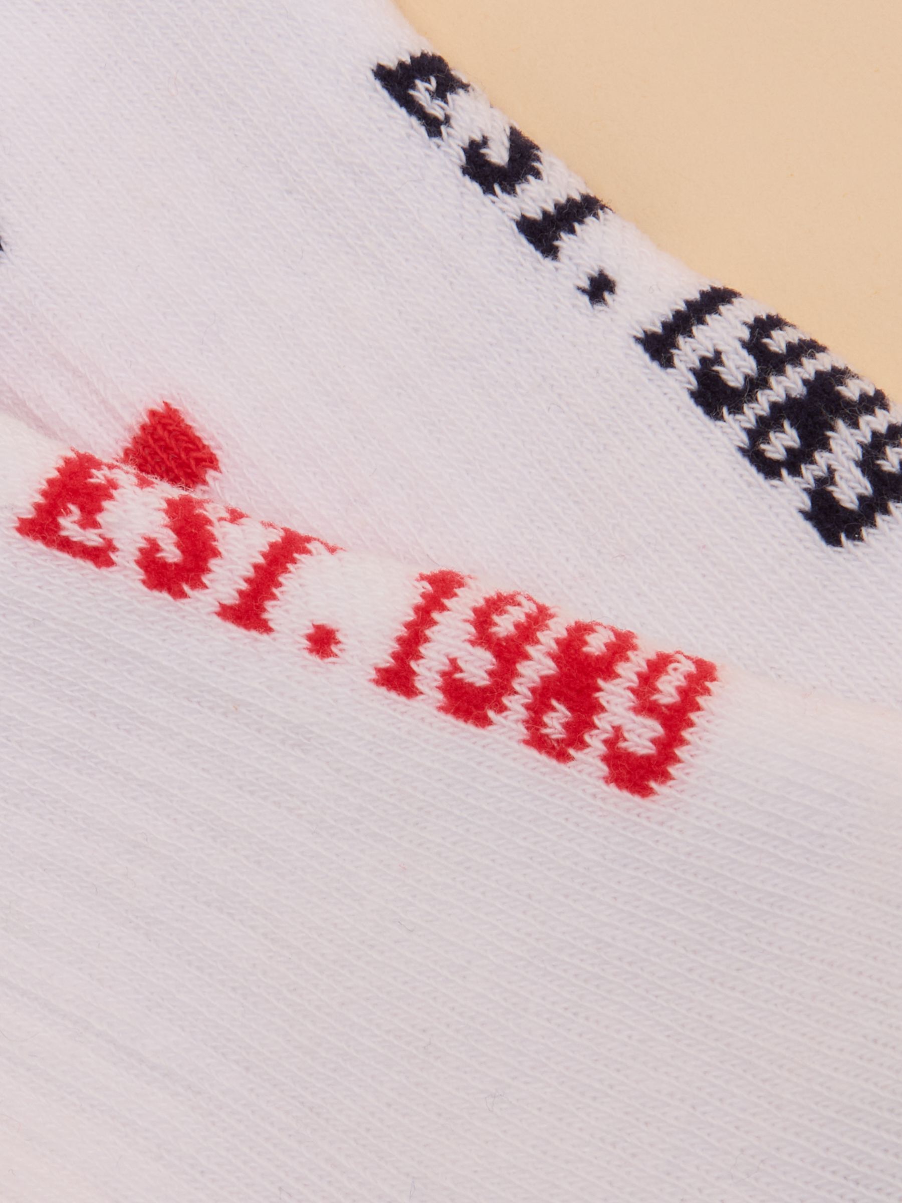 Women's Volley Cream/Red Pack of Two Tennis Socks - Image 3 of 3