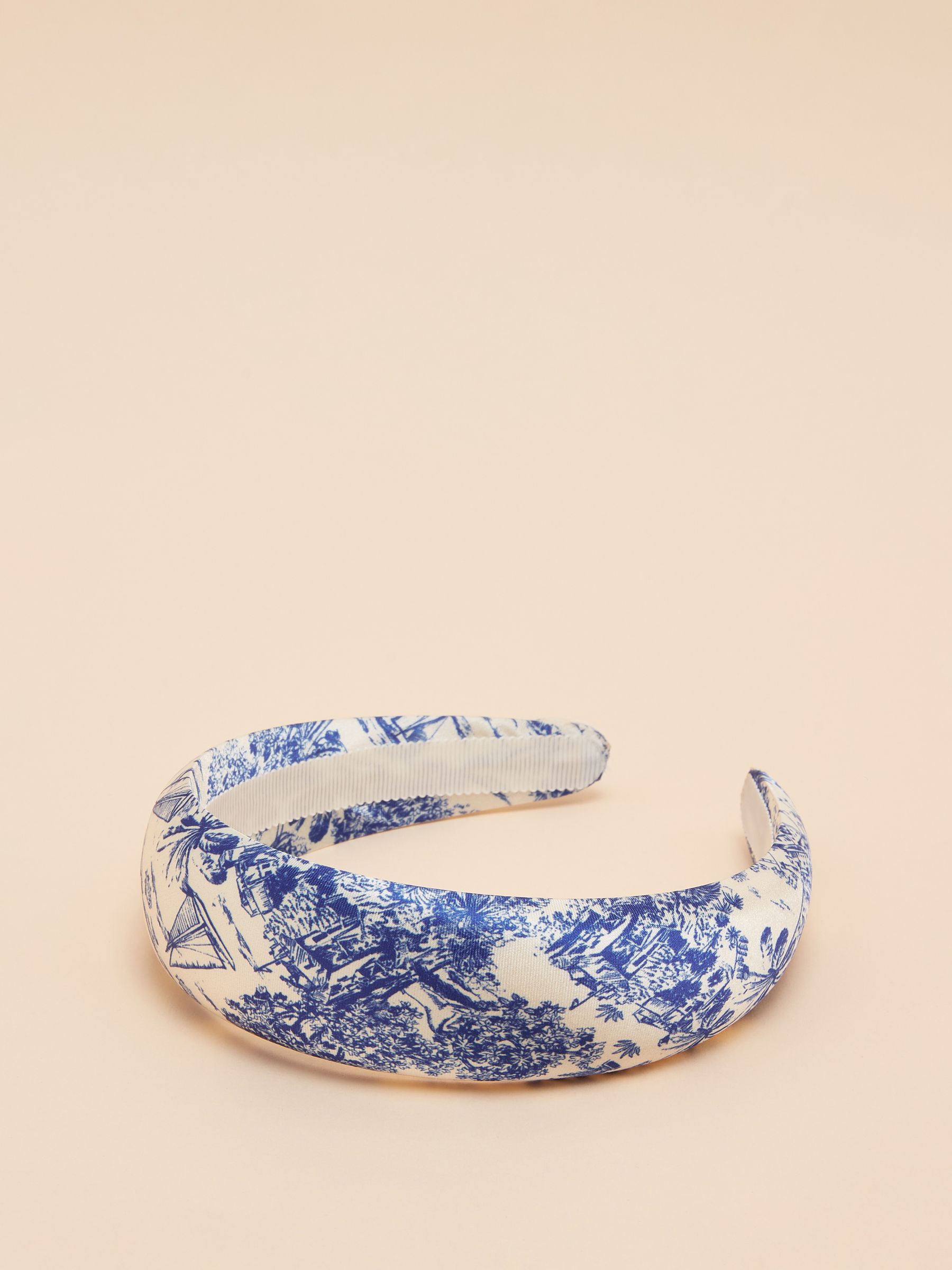 Carissa Blue & White Printed Headband - Image 4 of 6
