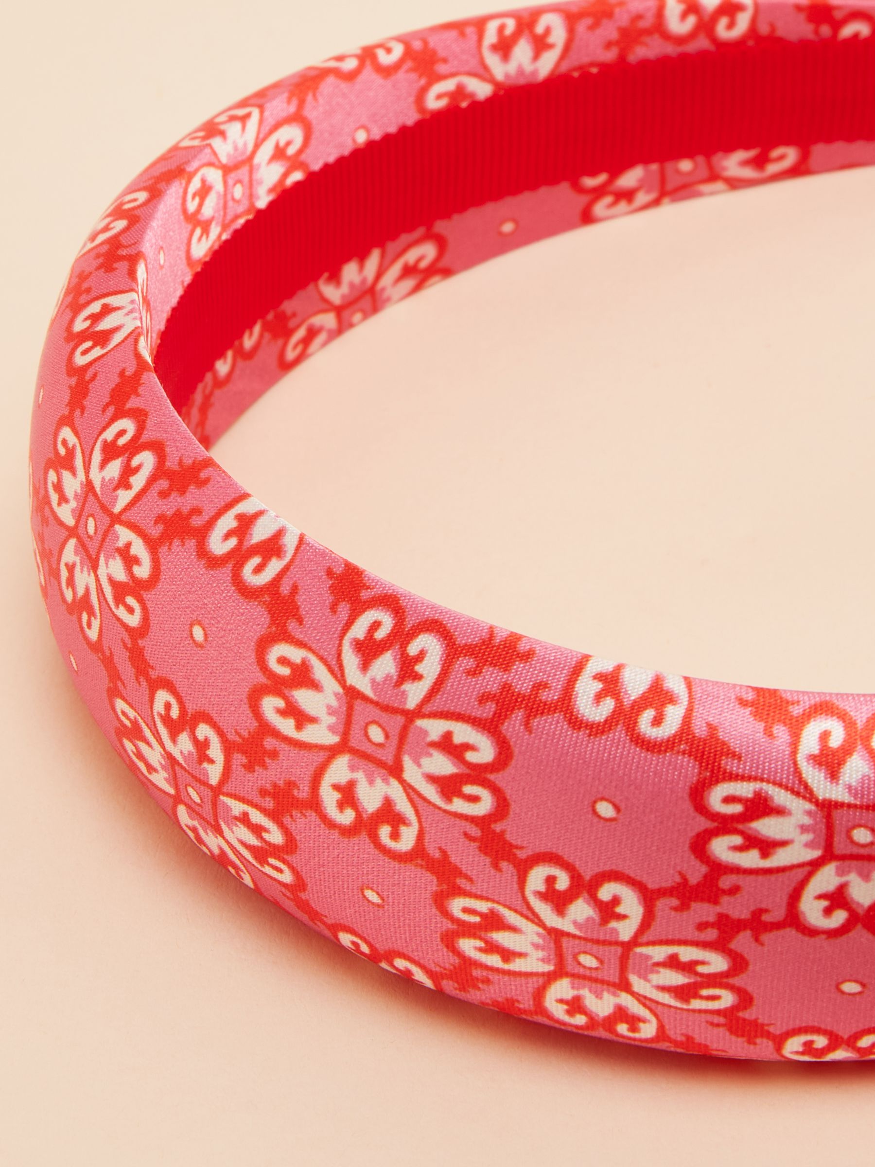 Carissa Pink/Orange Printed Headband - Image 5 of 6