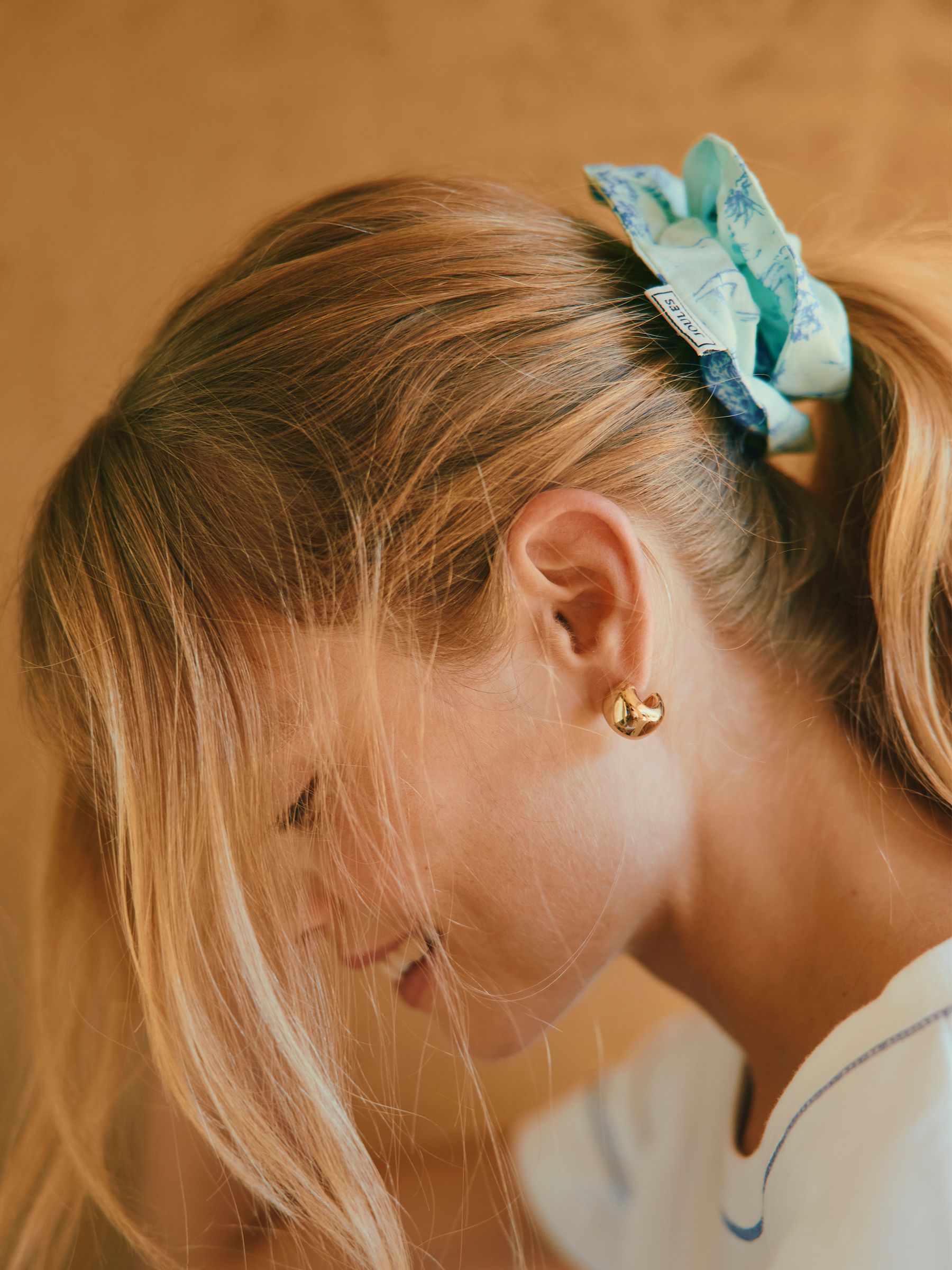 Annika Green/Pink Pack of Two Scrunchies - Image 1 of 4