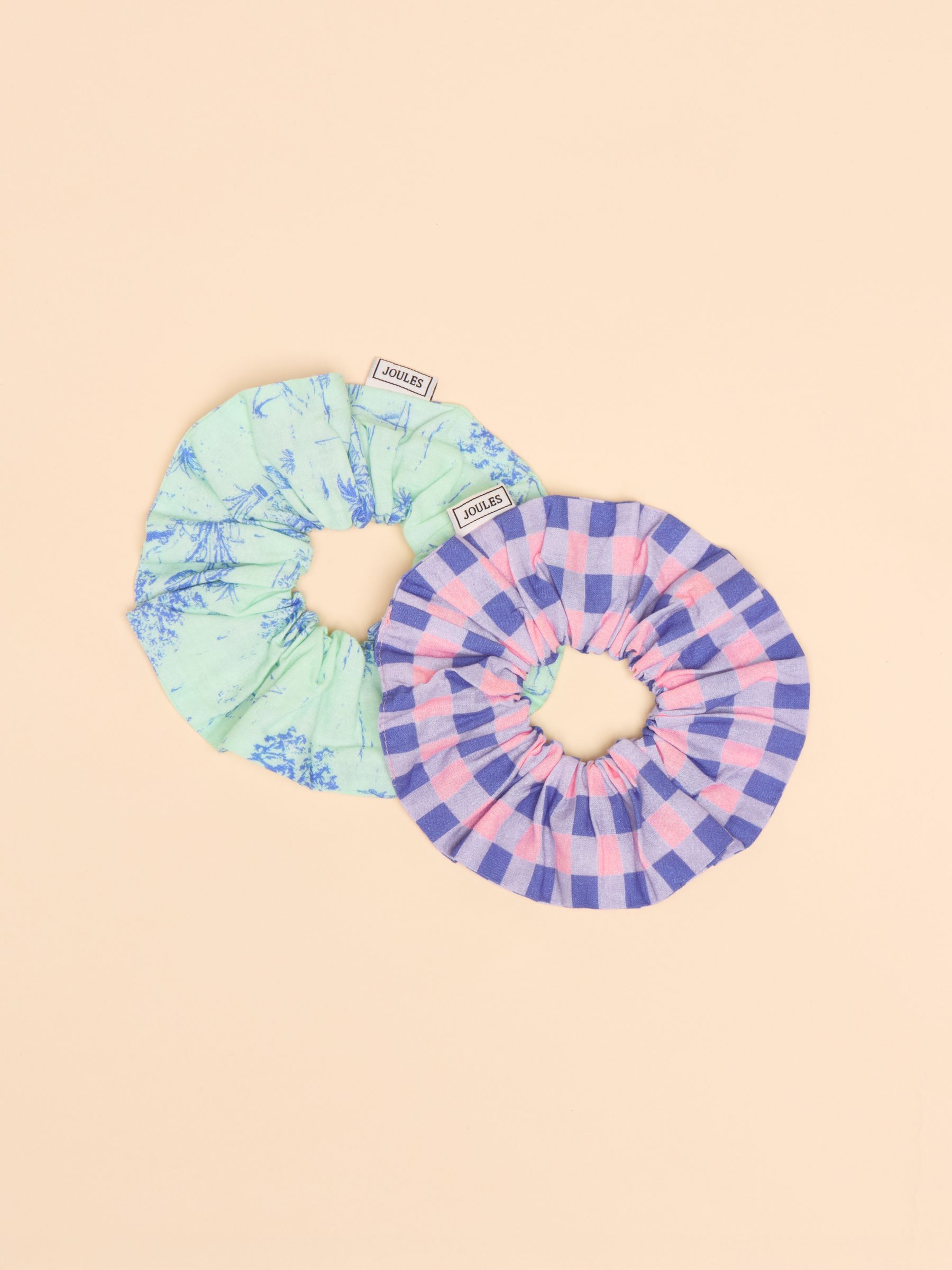Annika Green/Pink Pack of Two Scrunchies - Image 2 of 4