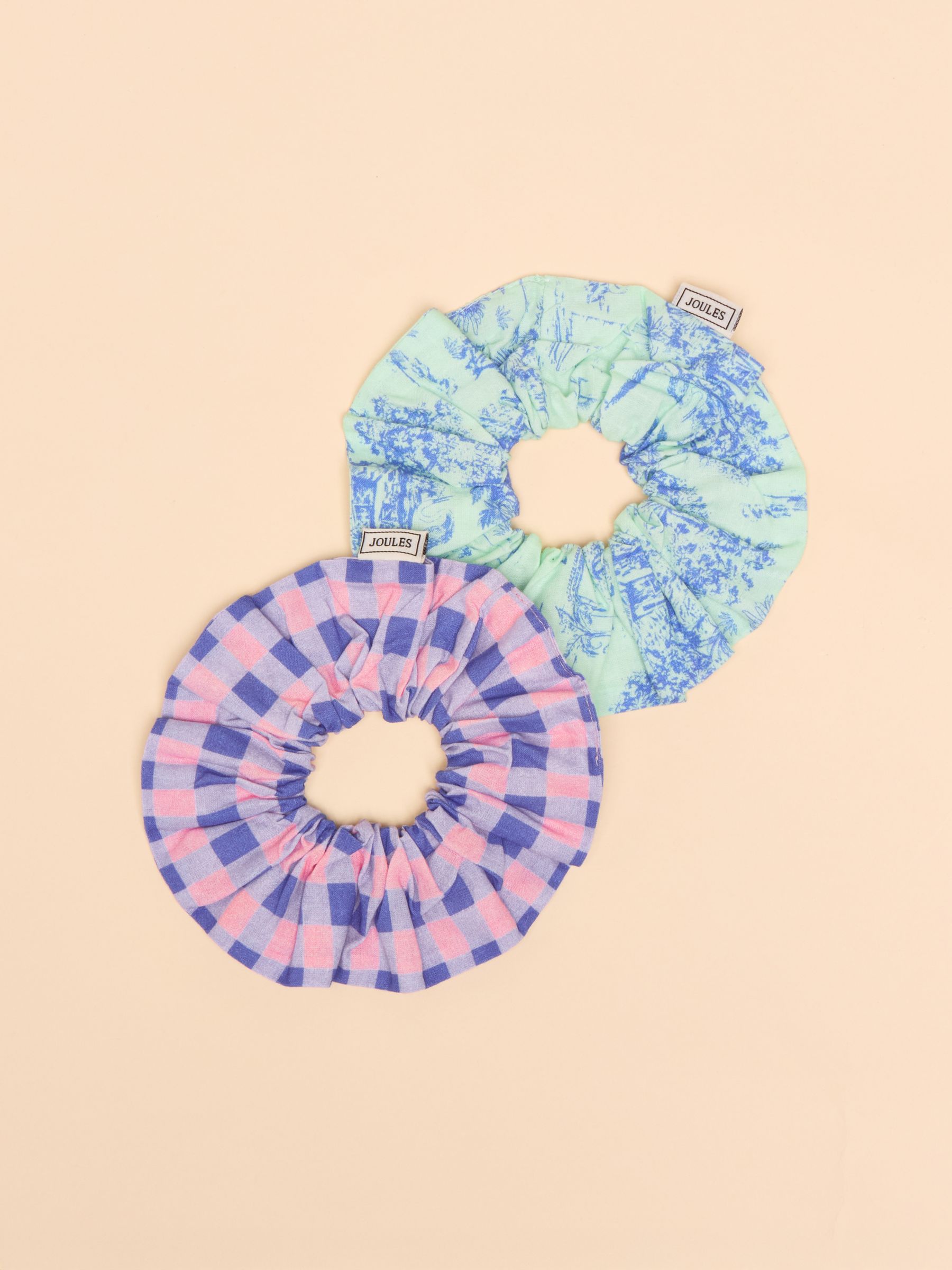 Annika Green/Pink Pack of Two Scrunchies - Image 3 of 4