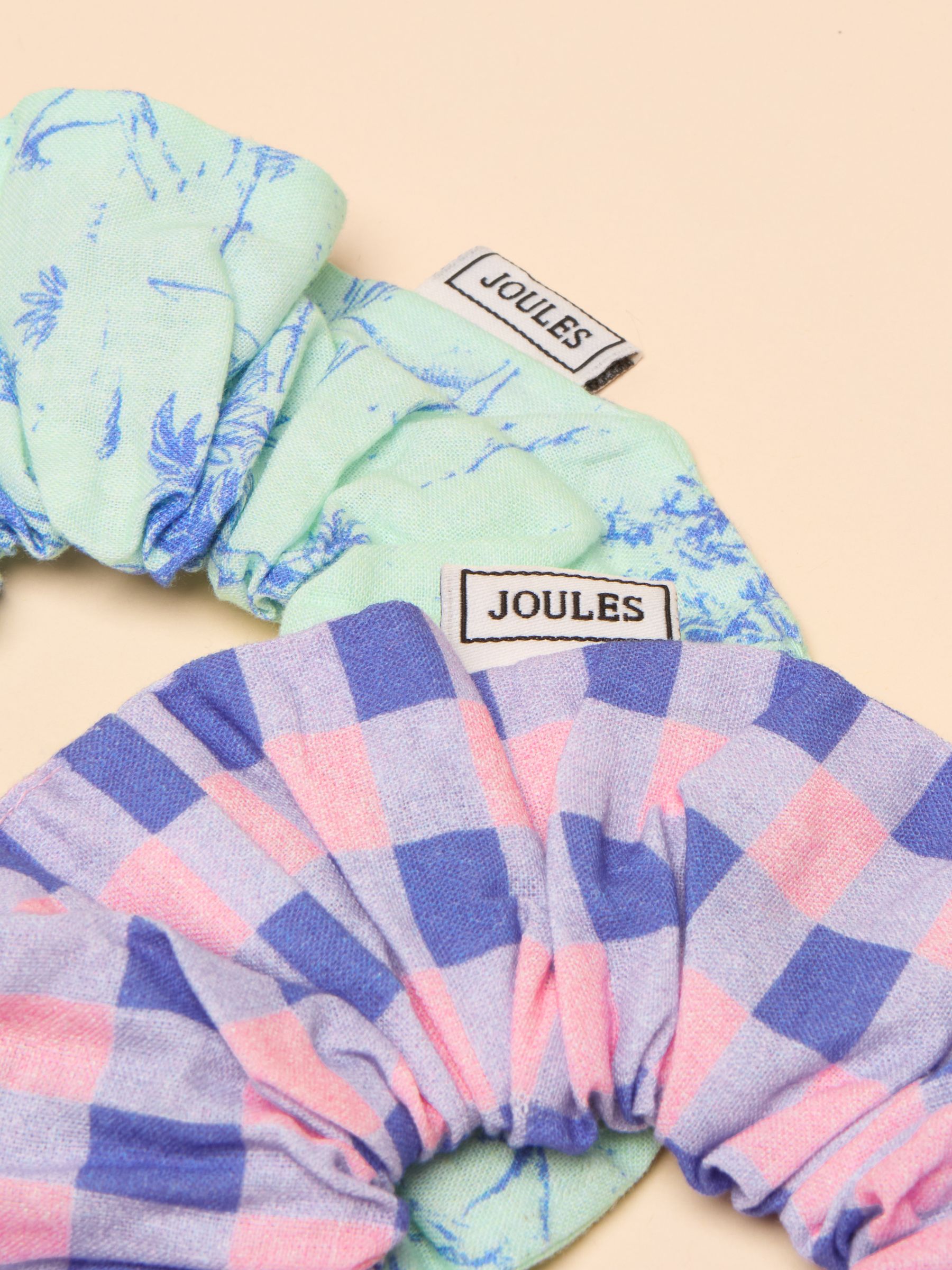 Annika Green/Pink Pack of Two Scrunchies - Image 4 of 4