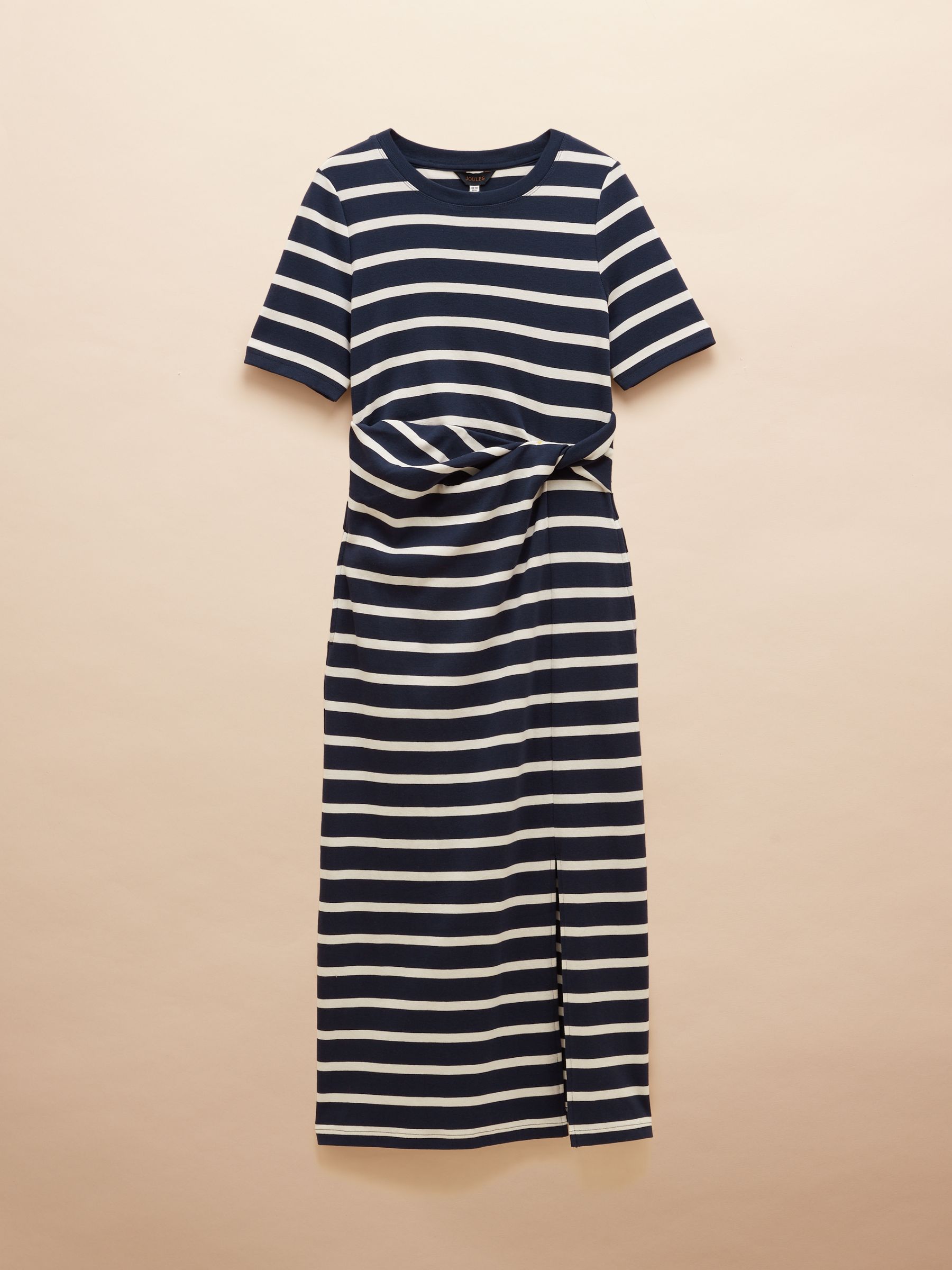 Annabelle Navy/White Twist Jersey T-Shirt Dress - Image 6 of 6