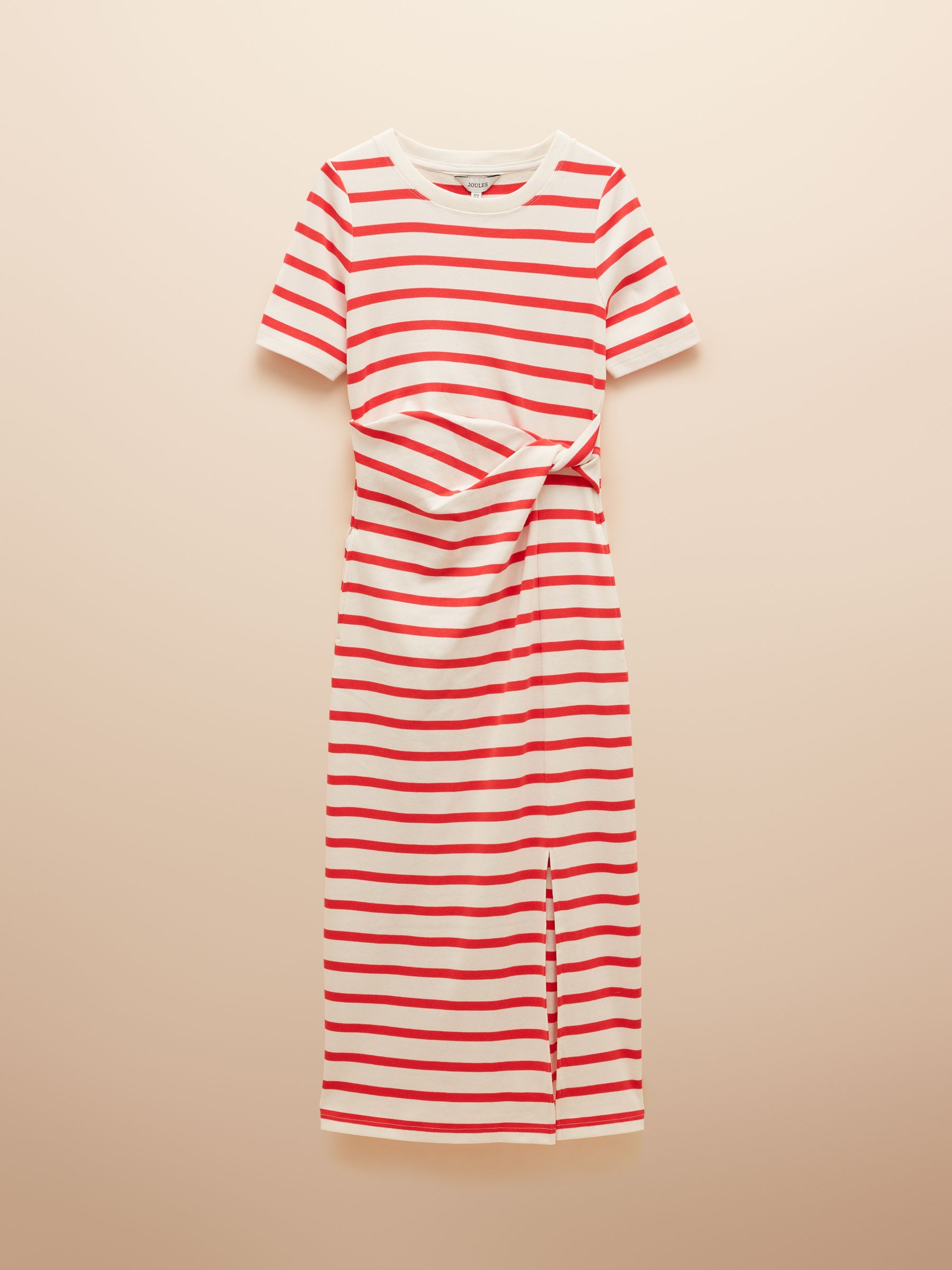 Annabelle Red/White Twist Jersey T-Shirt Dress - Image 7 of 9