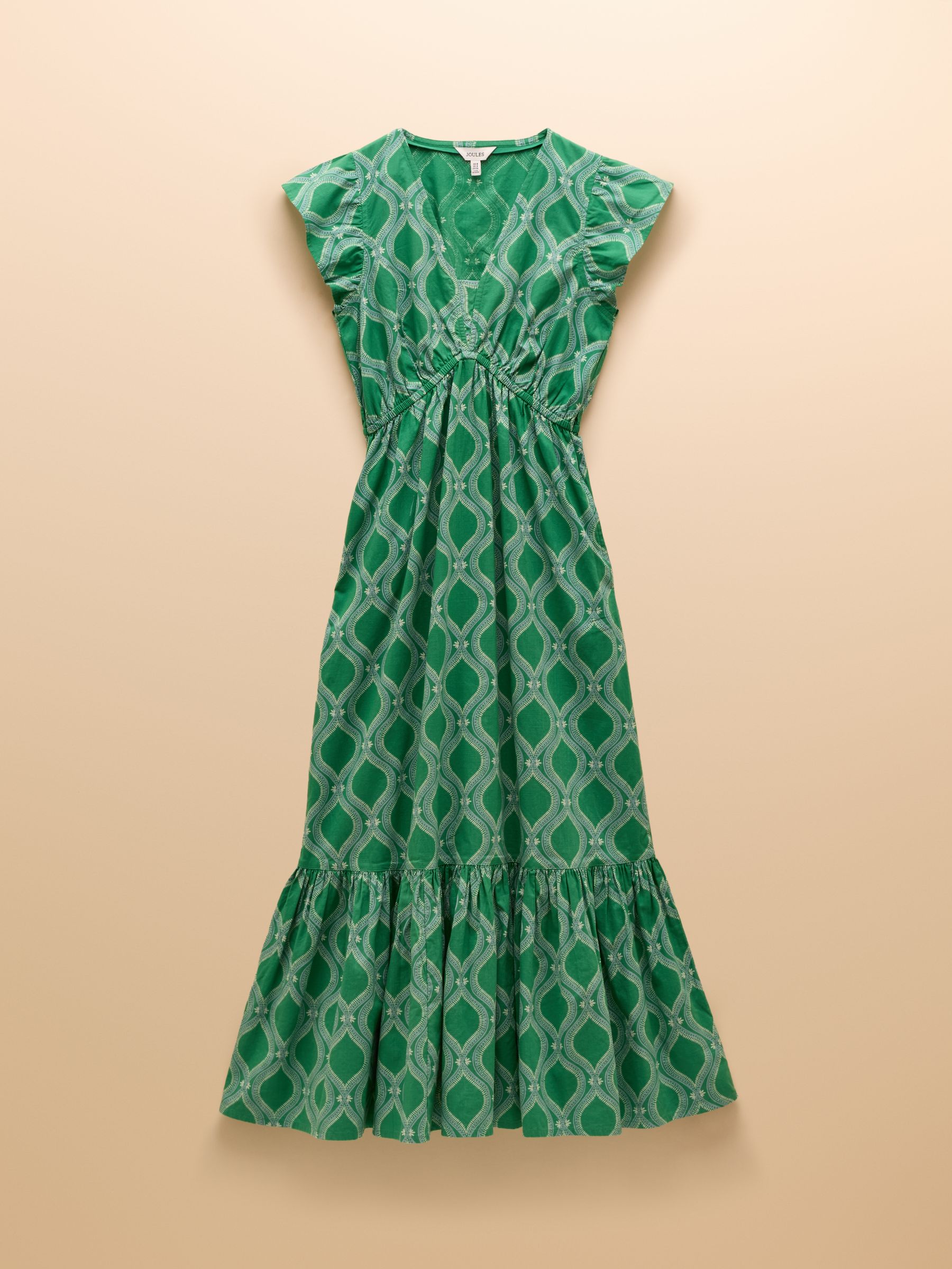 Winnie Green Frill Shoulder Dress - Image 9 of 9