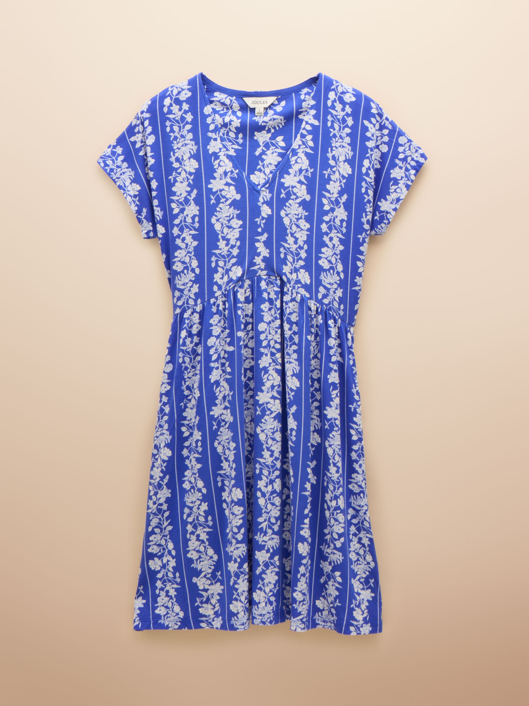 Nia Blue Jersey V-Neck Dress - Image 7 of 7