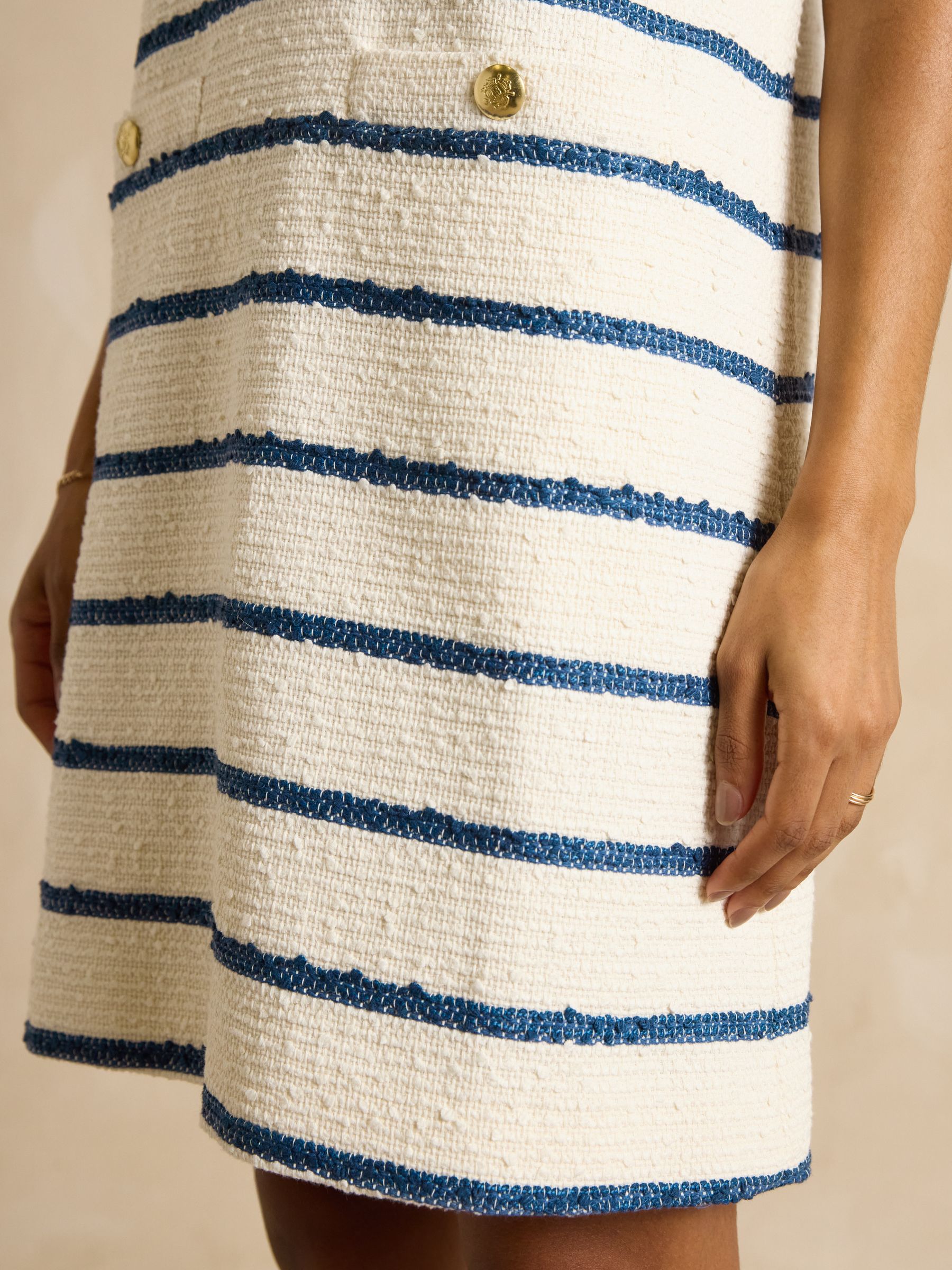Odette Stripe Boucle Shift Dress - Image 5 of 6
