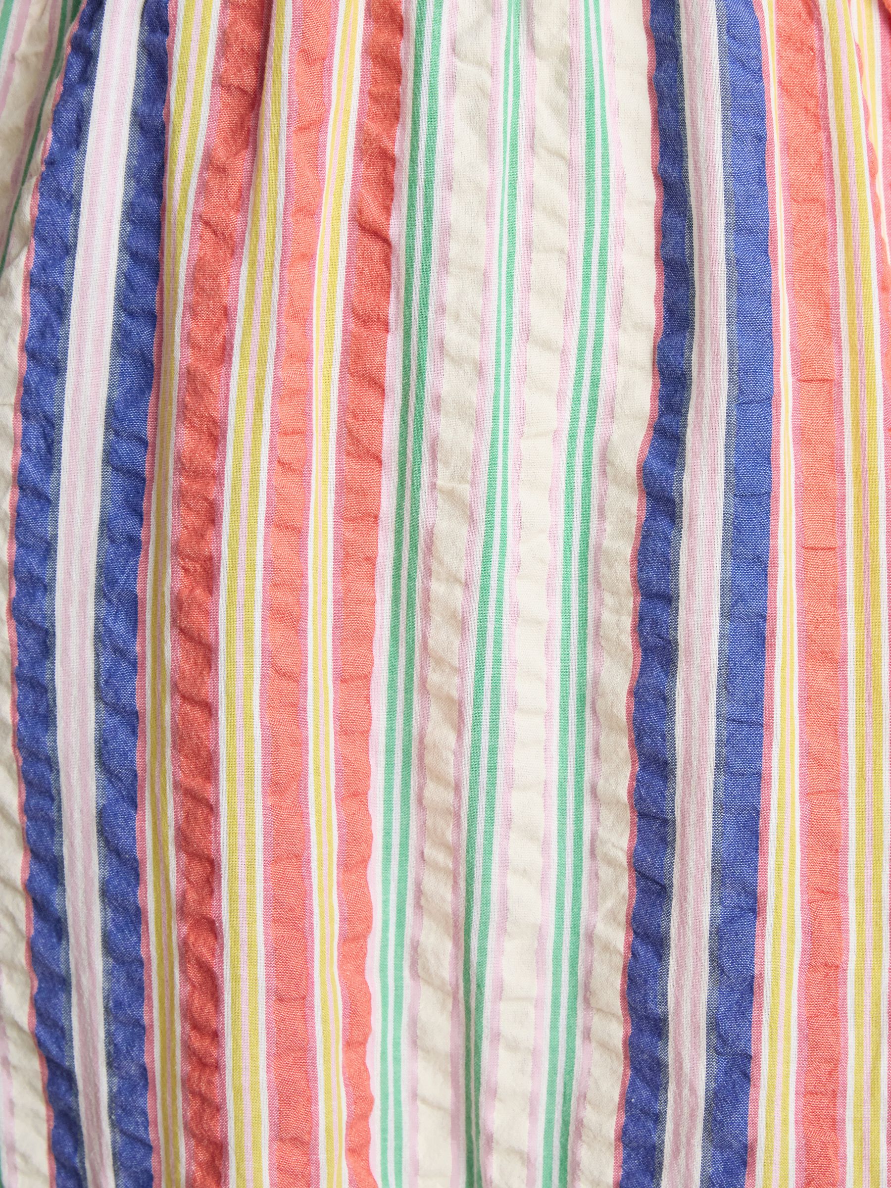 Kiera Red Striped Tiered Summer Dress - Image 7 of 8