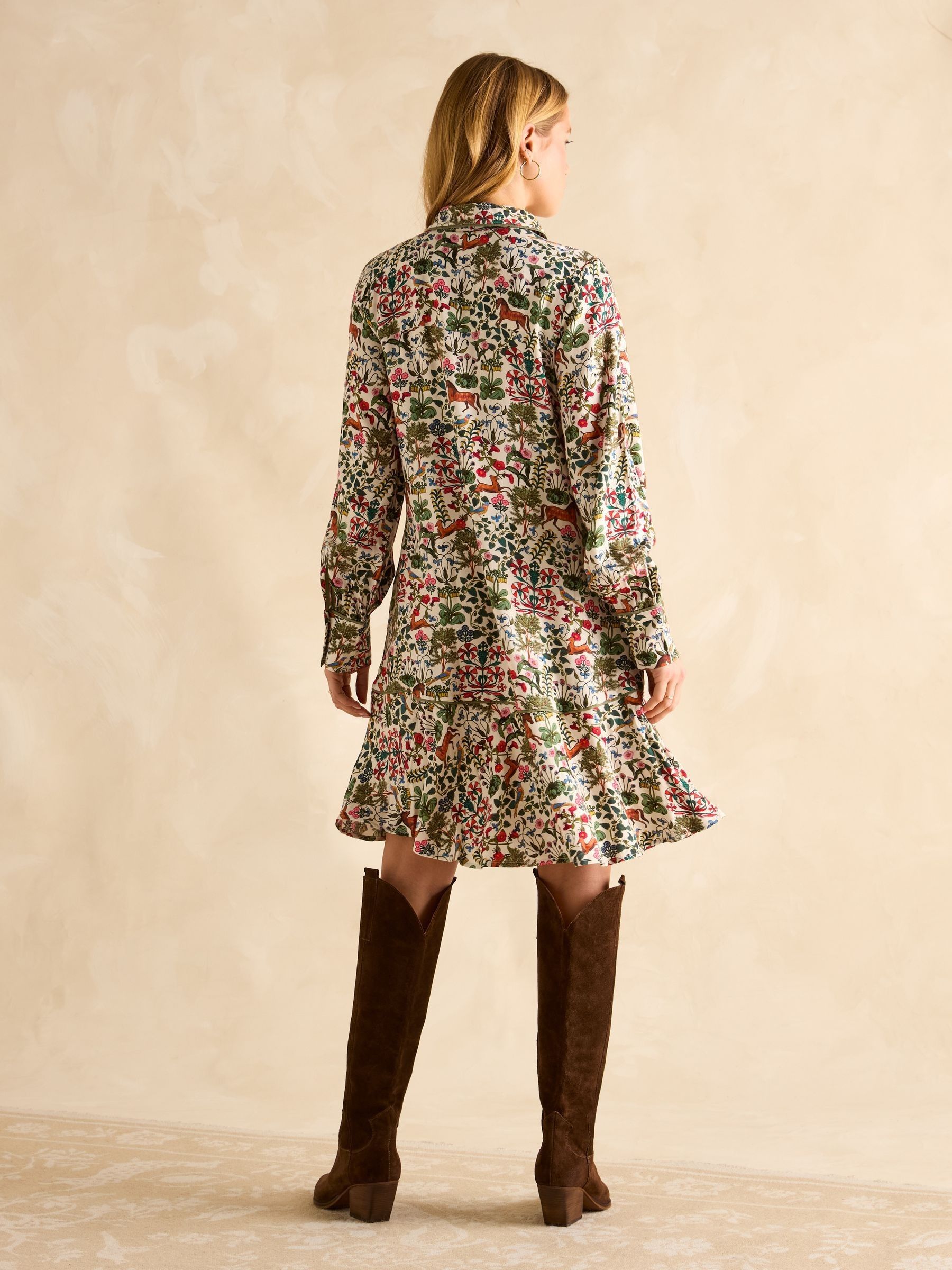 Lydia Multi Long Sleeve Shirt Dress - Image 2 of 5