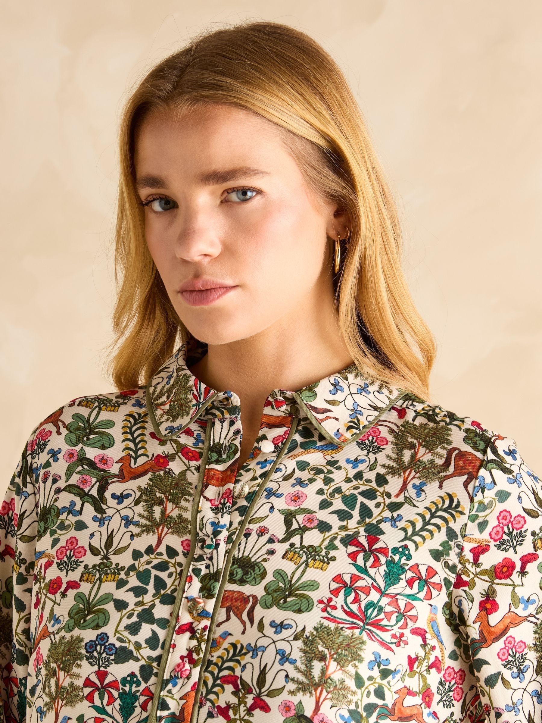 Lydia Multi Long Sleeve Shirt Dress - Image 3 of 5