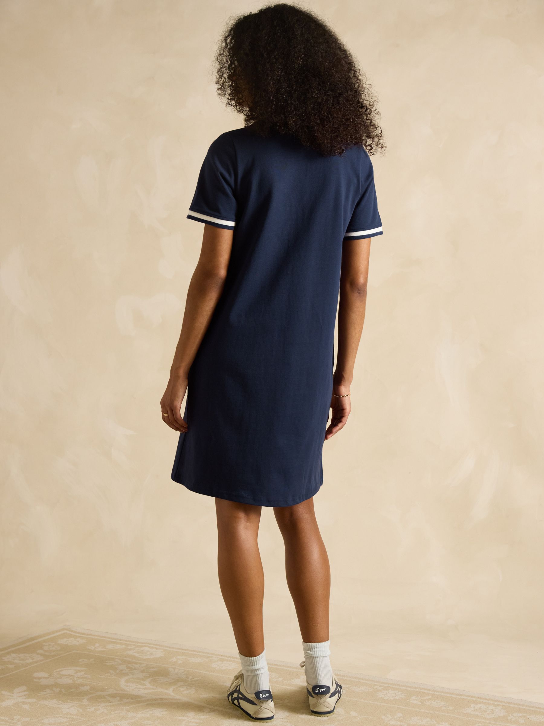 Evie Navy Jersey Dress - Image 2 of 6