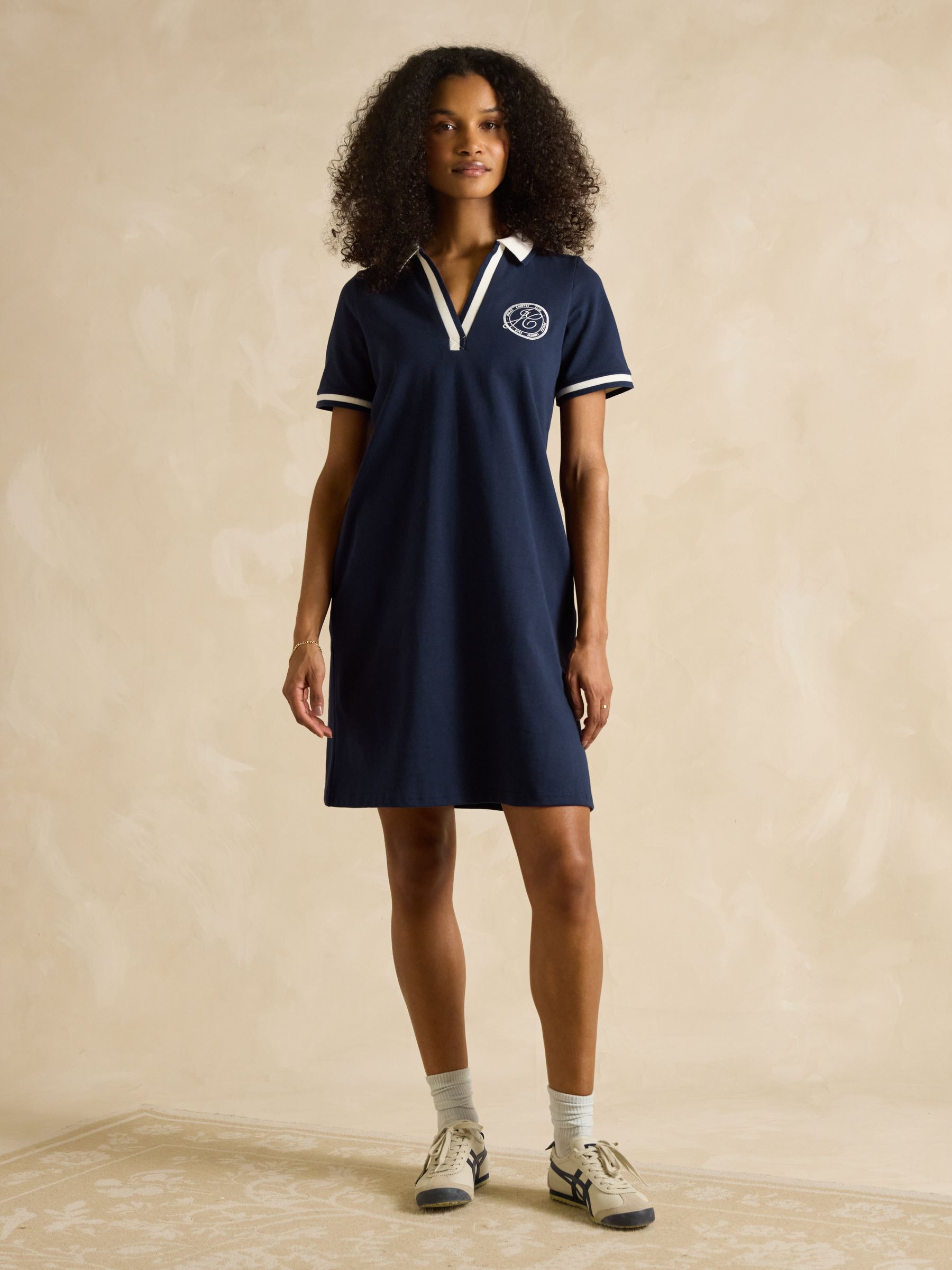 Evie Navy Jersey Dress - Image 4 of 6