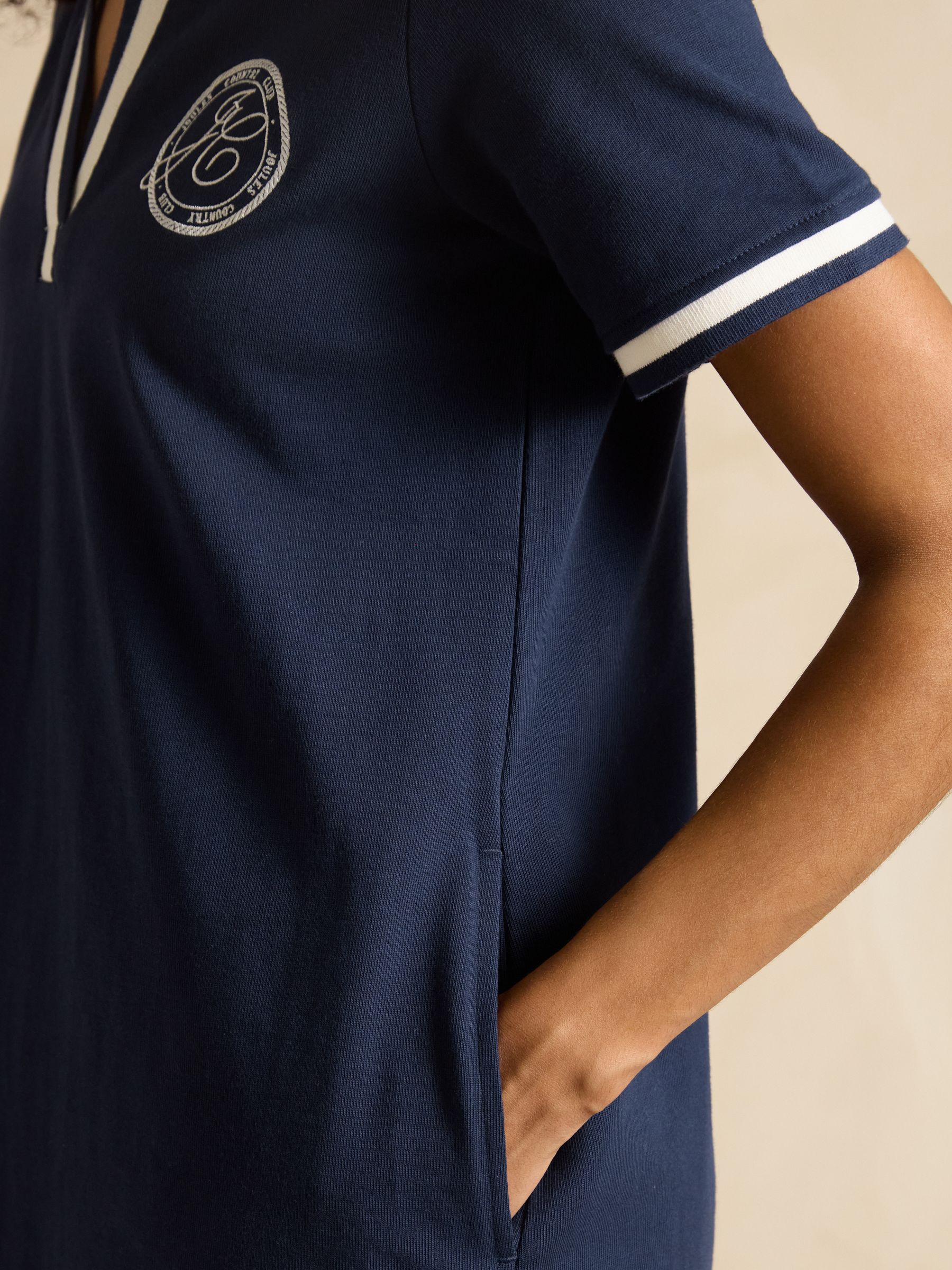 Evie Navy Jersey Dress - Image 5 of 6
