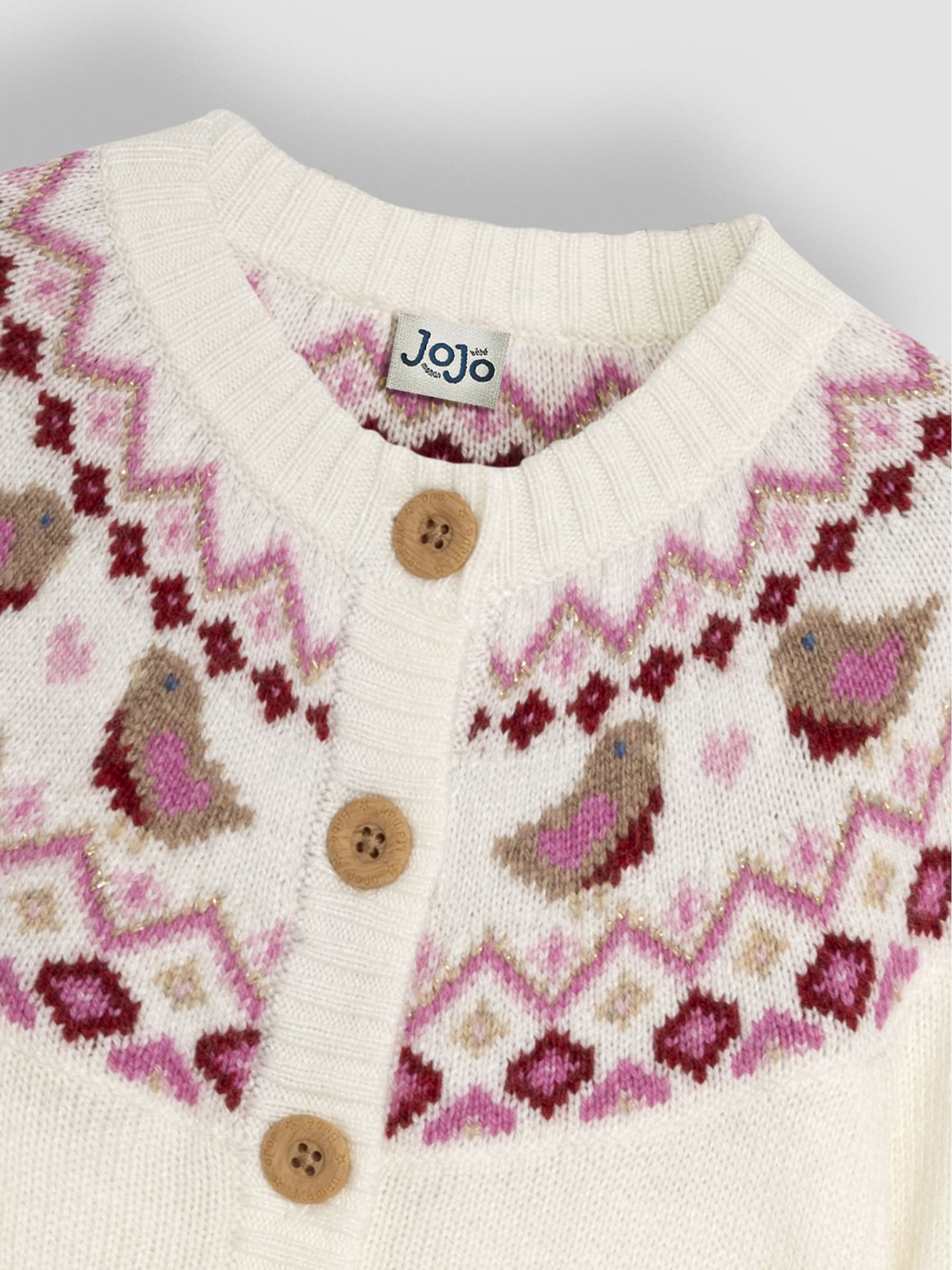 Cream Robin Festive Cardigan - Image 3 of 3