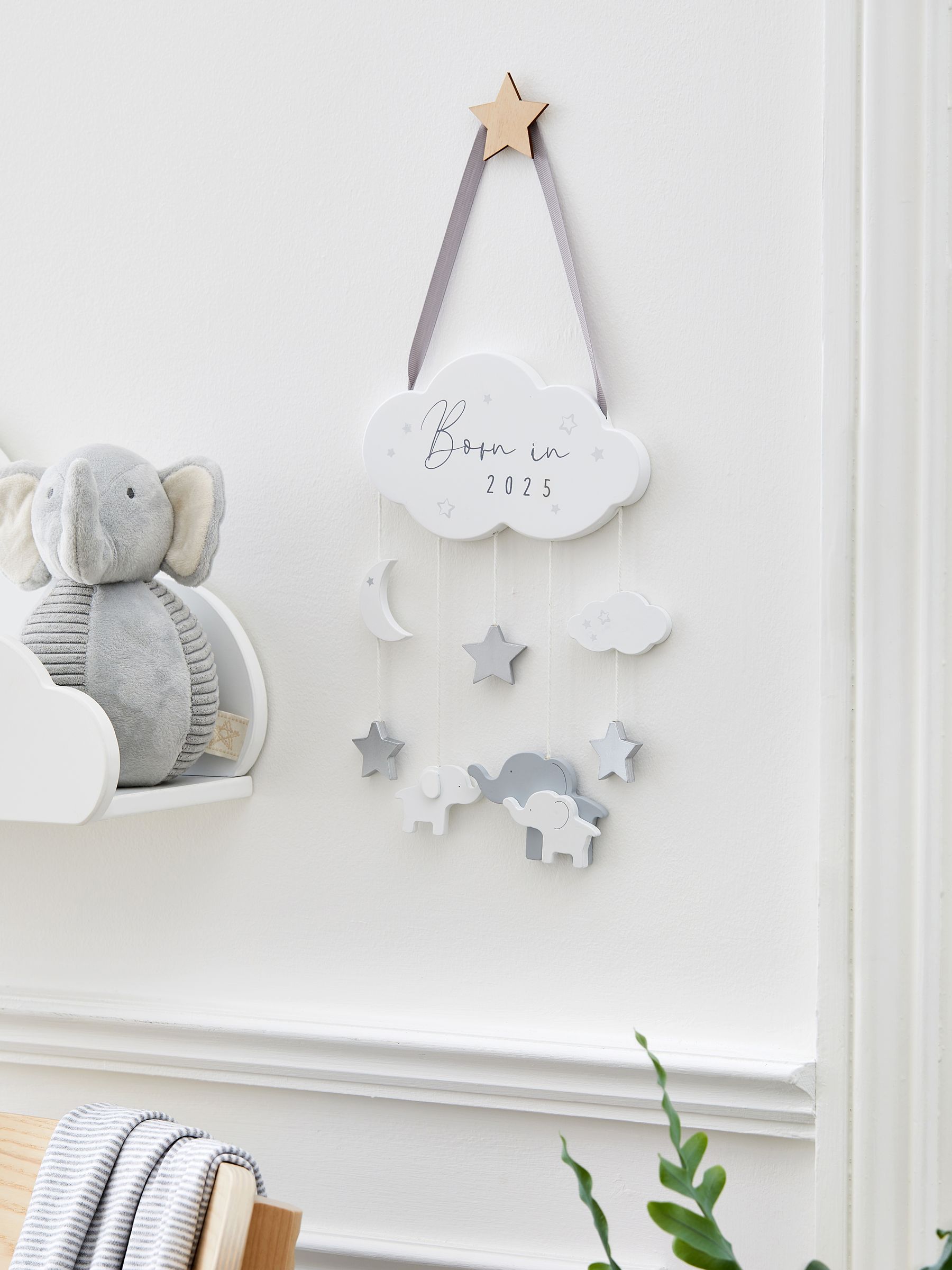 Born in 2025 Wooden Wall Hanging - Image 1 of 6